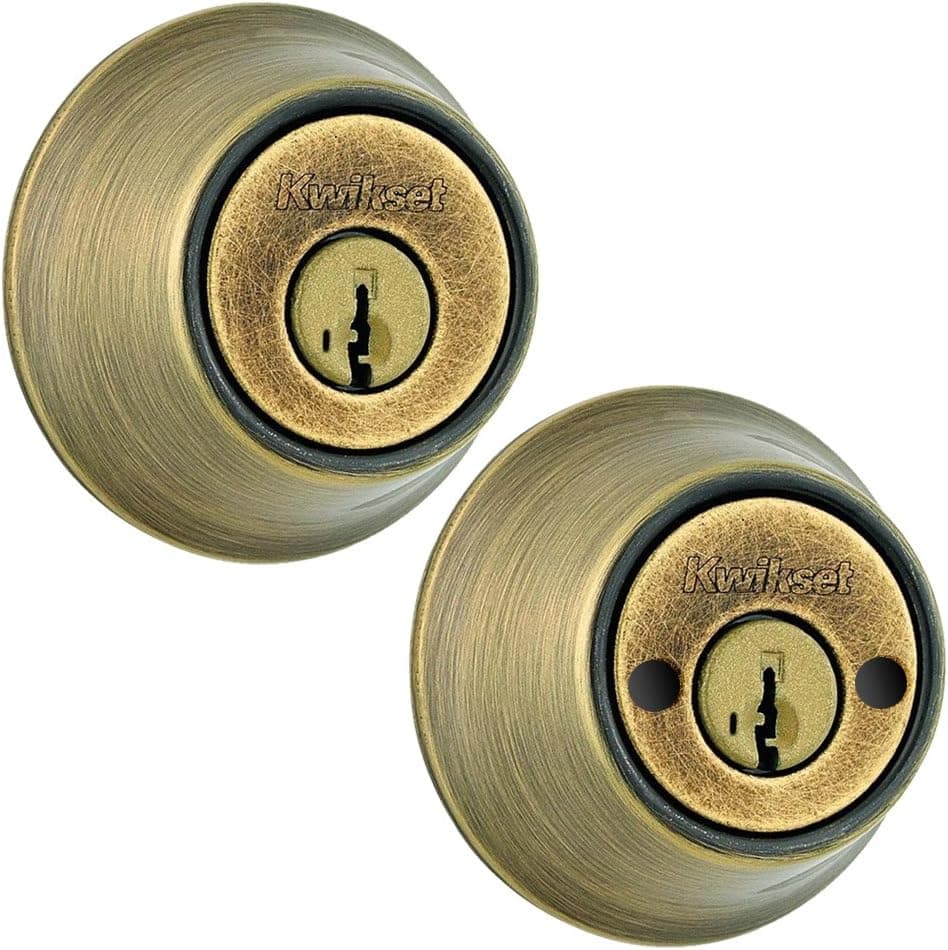 Kwikset 665-5S Double Cylinder Deadbolt Smart Key Antique Brass Finish