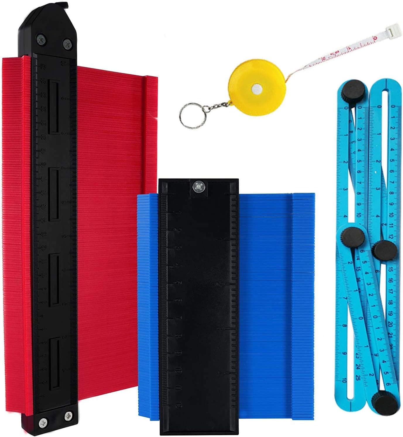 Wider Contour Gauge with Lock, Multi Angle Measuring Ruler, Gauge Master Profile Tool, Template Tool to Copy Irregular Shapes for Corners, Woodworking Templates, Tiles and Laminate