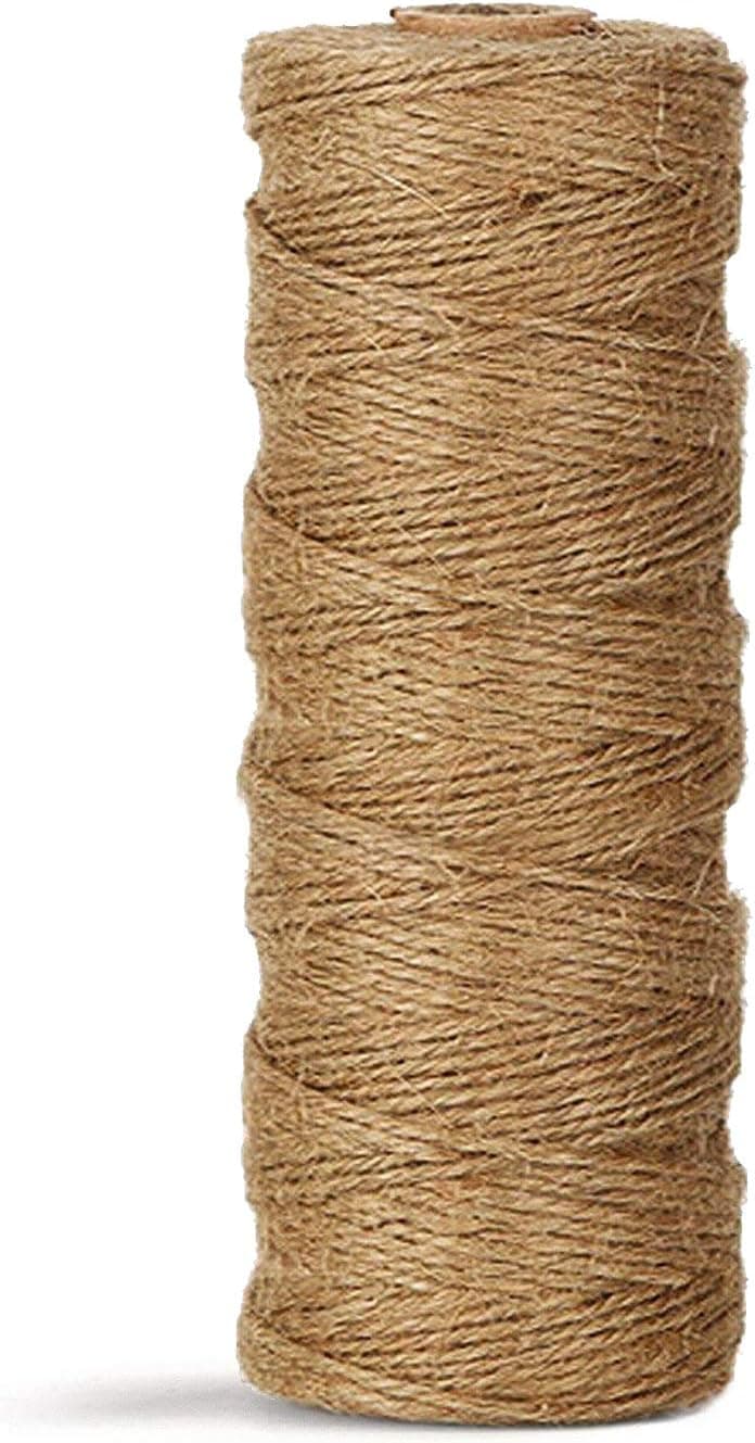 Natural Jute Twine Durable Industrial Packing Materials Heavy Duty Natural Brown Twine Jute Rope/String 320ft/100m for Arts, Crafts & Gardening Applications