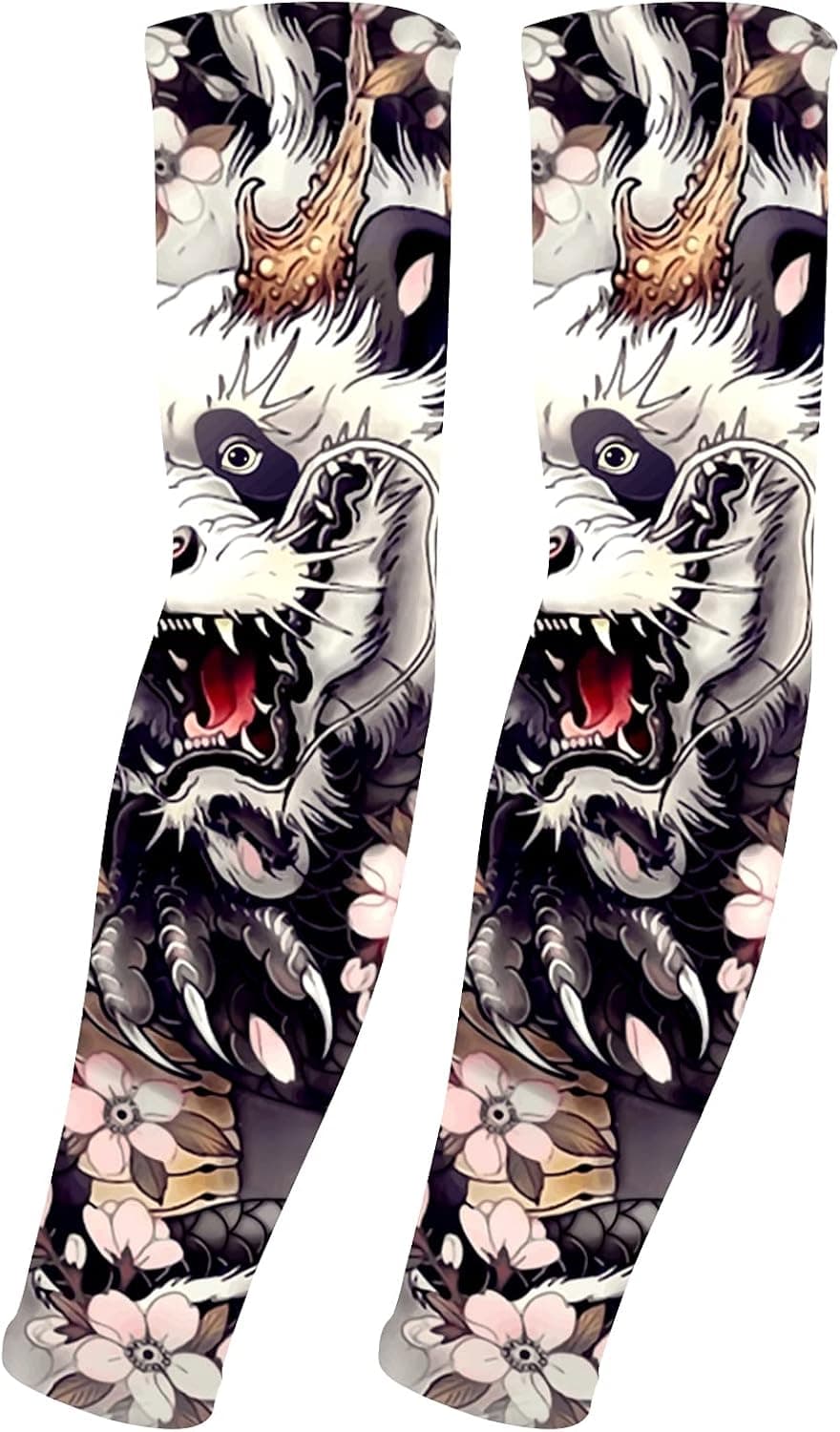 AHXN UV Sun Protection Arm Sleeves for Men & Women-UPF 50+ Sports Compression Cooling Sleeve-Unique TATTOO SLEEVE gift