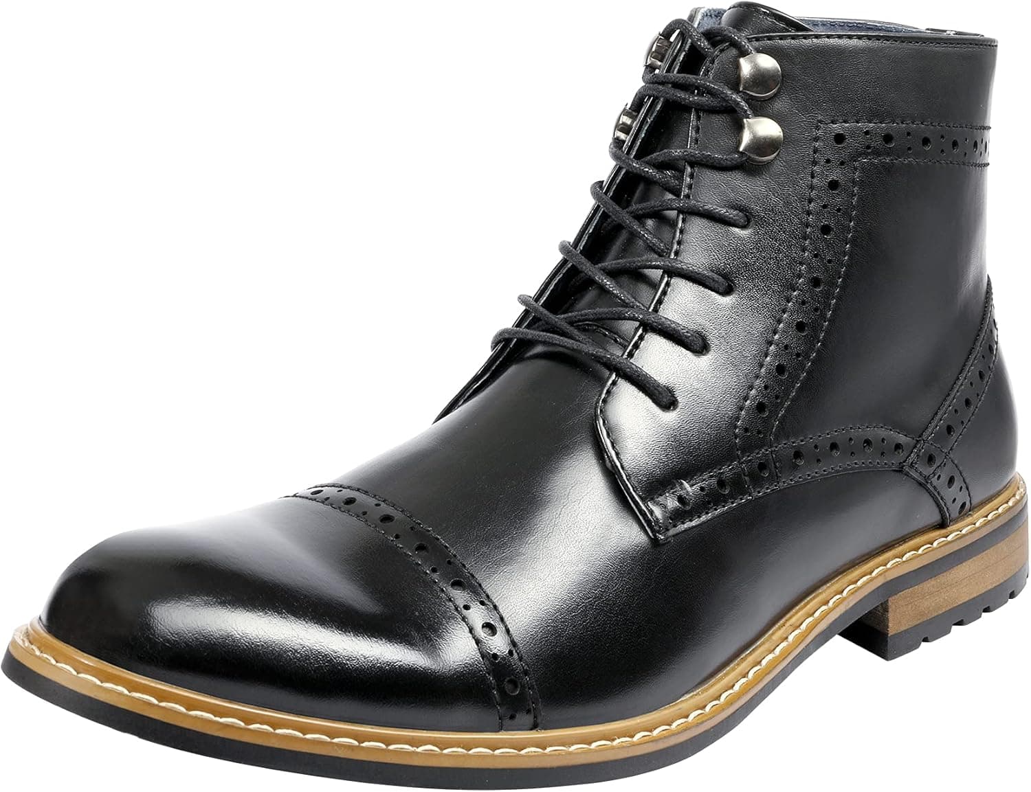 Bruno Marc Men's Dress Ankle Motorcycle Boots