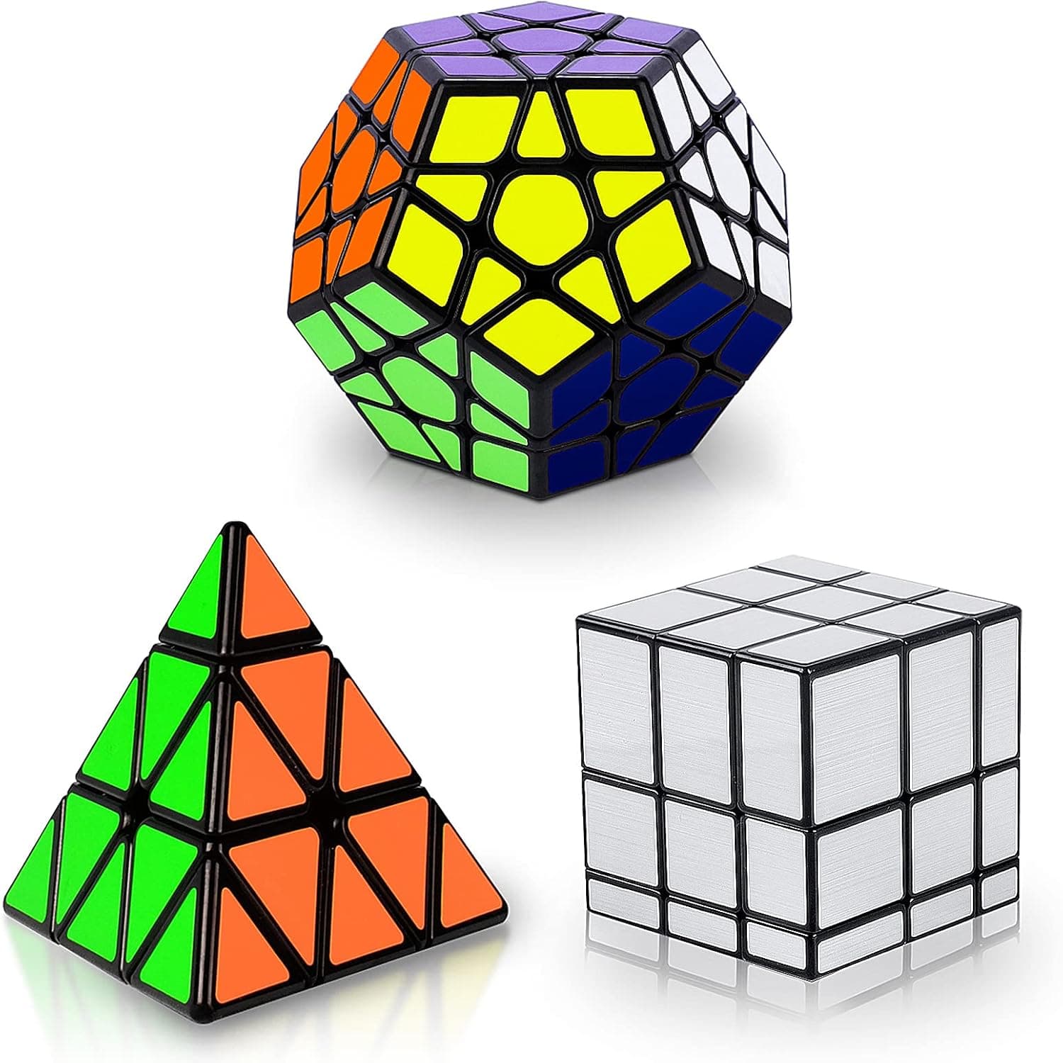 Vdealen Speed Cube Set, Magic Cube Pack Puzzle Cube Bundle, Christmas Birthday Party Toy Gifts for Kids Teens Adults