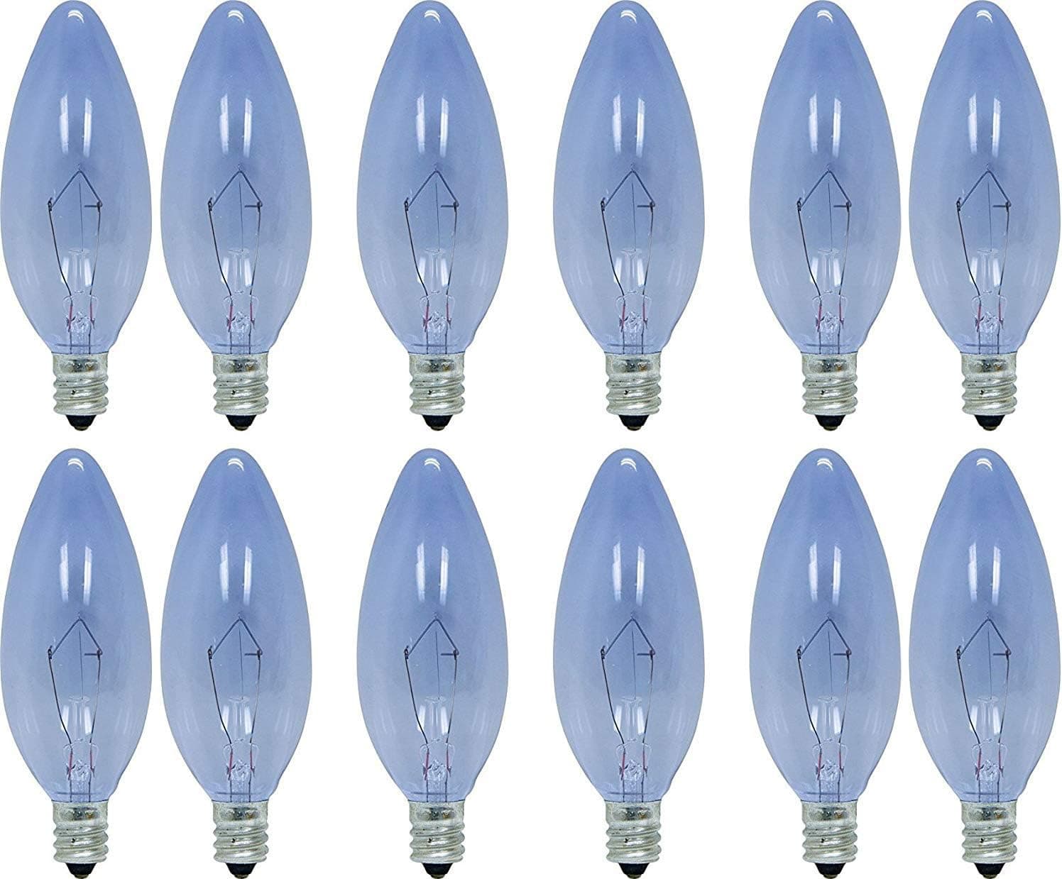 GE Reveal HD Blunt Tip Decorative Light Bulb (40 Watt Light Bulb), 280 Lumen, Candelabra Light Bulb Base, 12-Pack Chandelier Light Bulbs