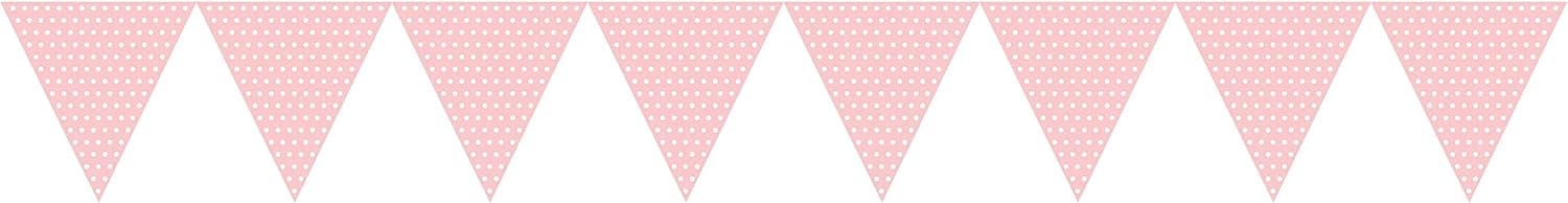 Creative Converting 293303 Party Banner, Pink, 6" x 9'