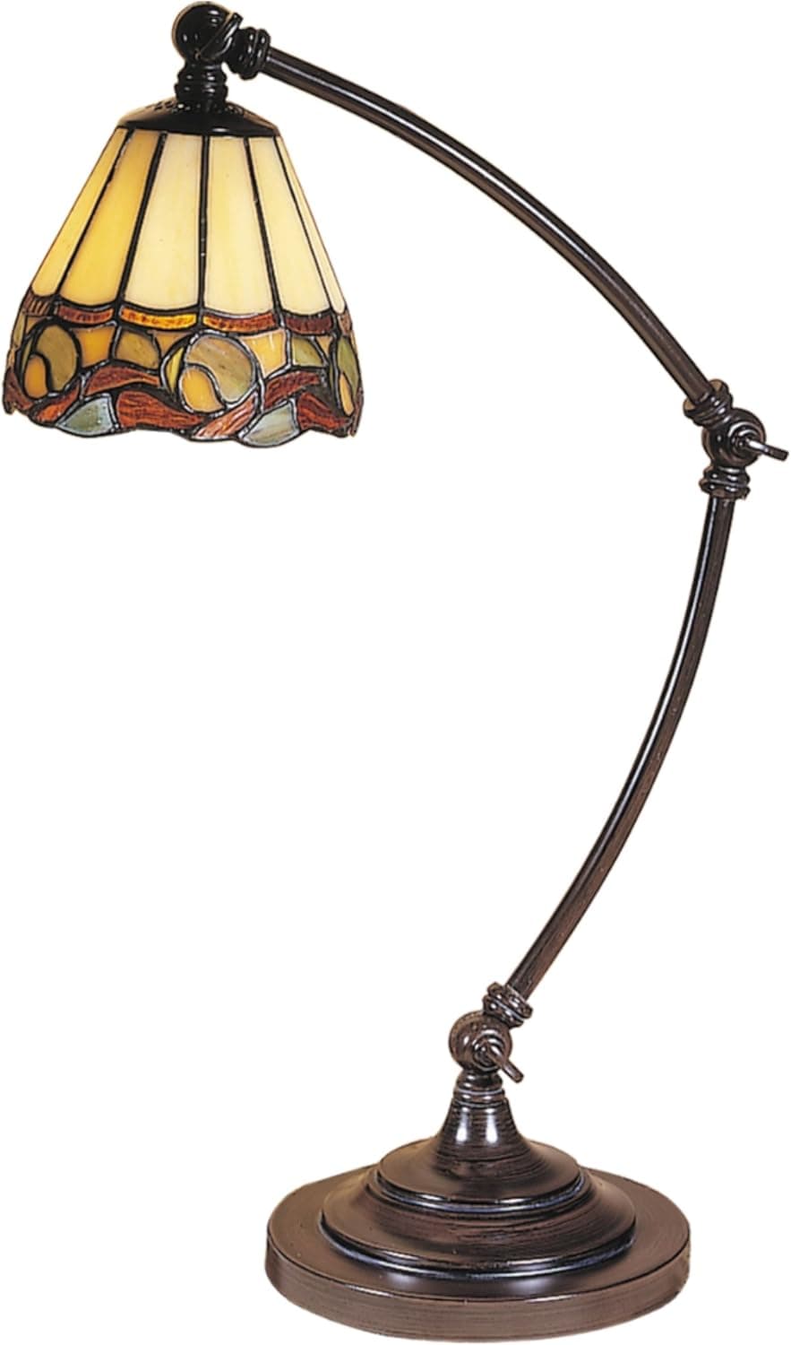 Dale Tiffany TA100700 Ainsley Desk Lamp, 5.5" x 5.5" x 21", Mica Bronze