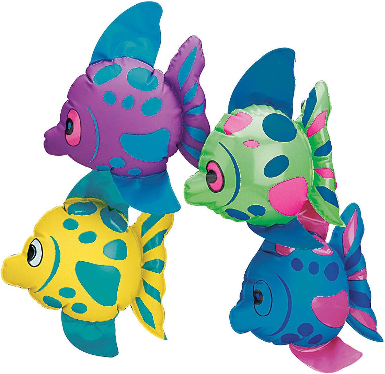 Fun Express Mini Inflatable Fish (Set of 12) sea Themed Party Decorations