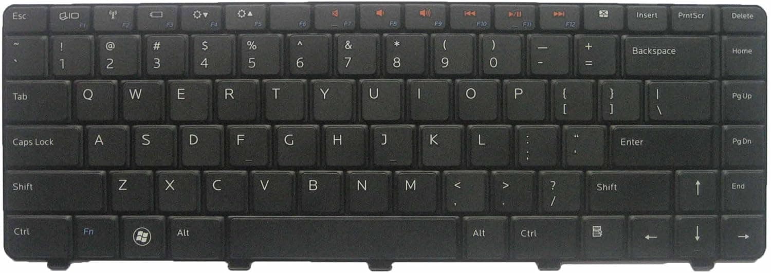 LotFancy New Black keyboard for Dell Inspiron 14V 14R N4010 N4020 N4030 N5030 M5030 Seires; P/N 01R28D, NSK-DJD01, AEUM8U00110, 1R28D, V100830AS1, AEUM8U00010, 90.4EK07.S01 Laptop / Notebook US Layout