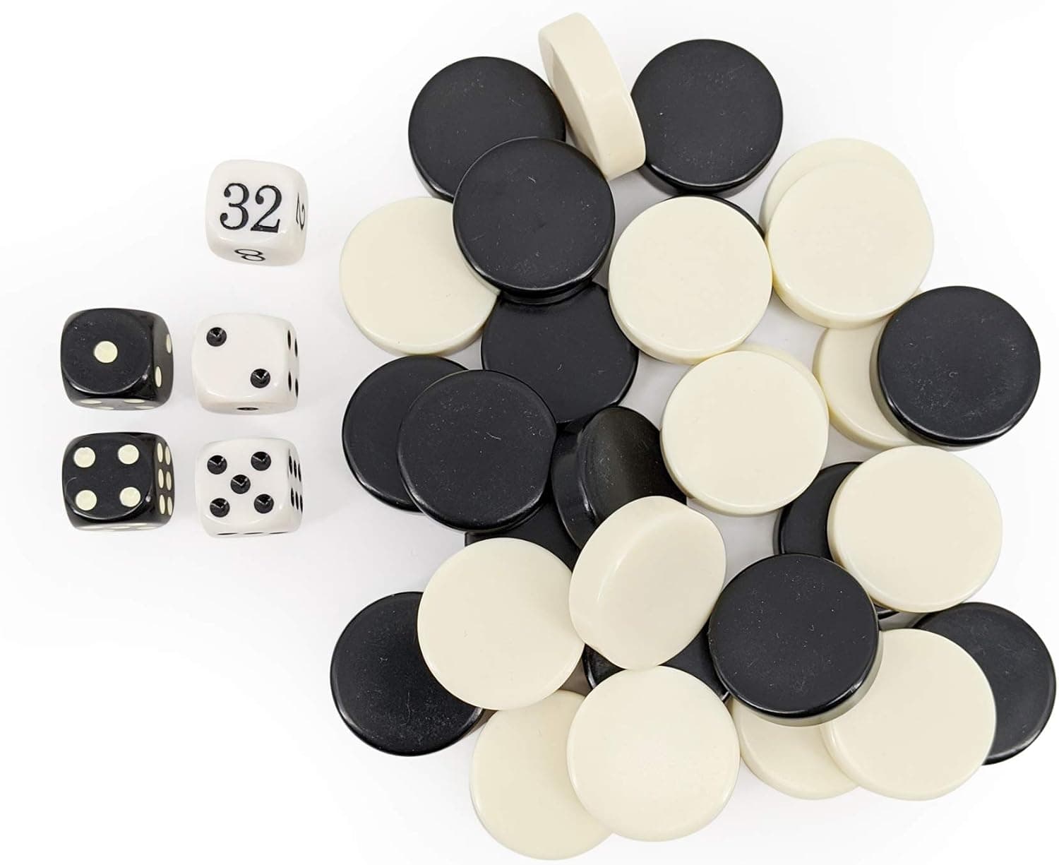 Replacement Set of Stones & Cubes for SONDERGUT Backgammon Deluxe
