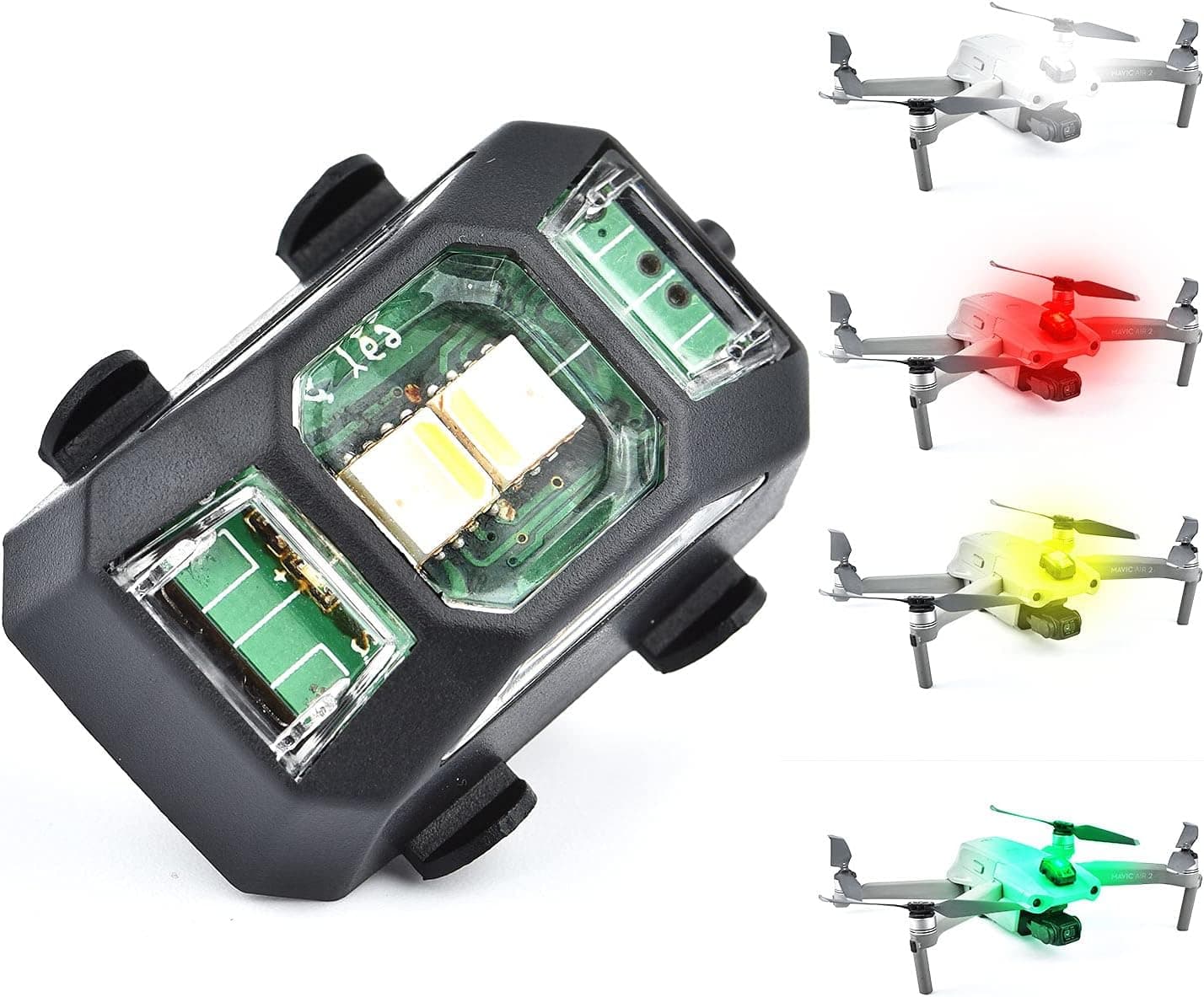 Mavic Air 2/MINI 2 Strobe Light With 4-color(1pcs), Anti-Collision FAA LED Night Signal Lights Warn Navigation Lights FAA Universal for DJI FPV, MINI 2, Mavic Air 2, Mavic Mini, Mavic 2 Pro, Mavic 2 Zoom, Mavic Air, Mavic Pro, Platinum, Spark All Drones Accessories Flashing Lights