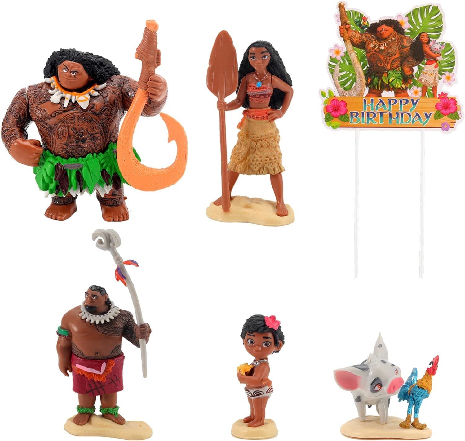 6 PCS Action Figures Toys Set And Cake Toppers, Themed Party Supplies for Birthday Party Cake Decoration Supplies