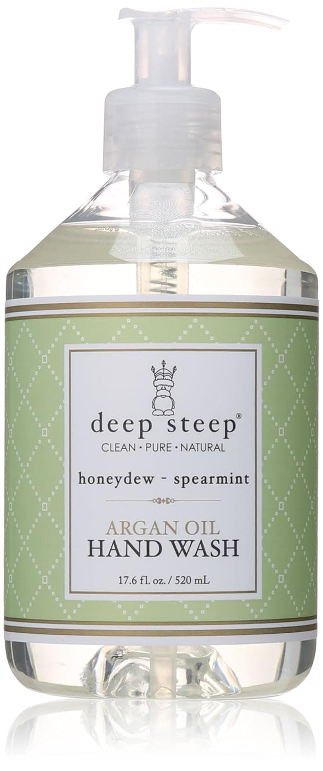 Deep Steep Argan Oil Liquid Hand Wash, Honeydew Spearmint, 17.6 Fluid Ounce