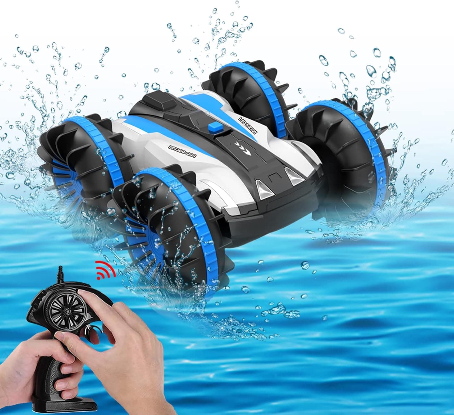 Seckton Toys for 6-10 Year Old Boys Amphibious RC Car for Kids 2.4 GHz Remote Control Boat Waterproof RC Monster Truck Stunt Car 4WD Remote Control Vehicle Girls All Terrain Christmas Birthday Gifts