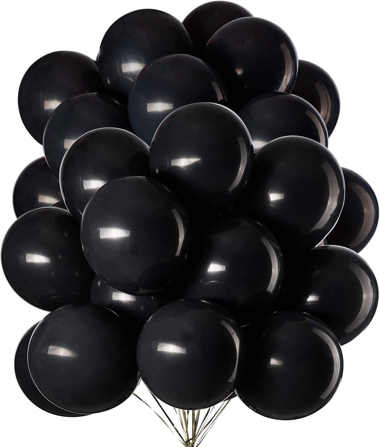 12 Inch Black Balloons Party Latex Helium Balloon,Pack of 50