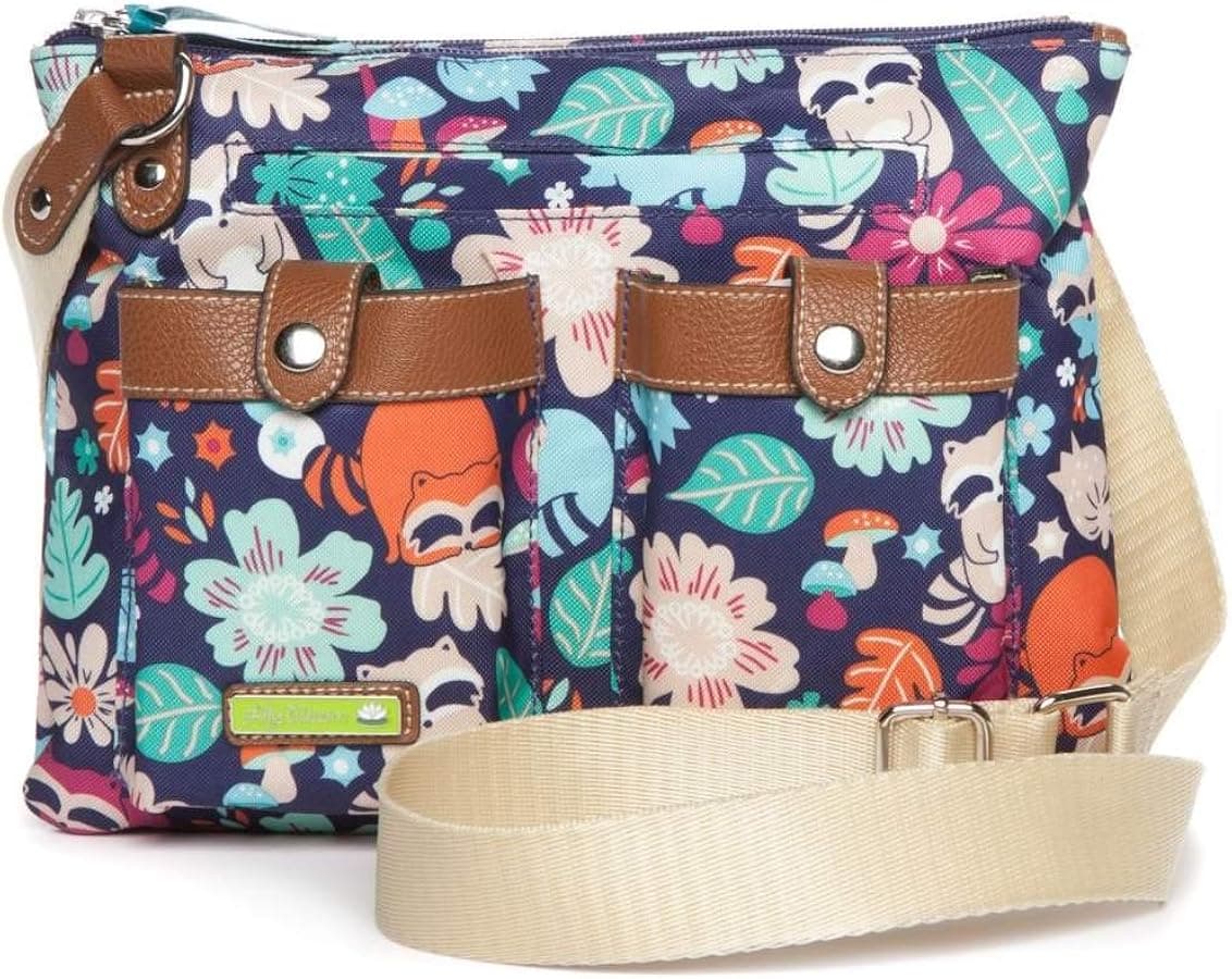 Lily Bloom Critter Mid Crossbody, Harvest Raccoon