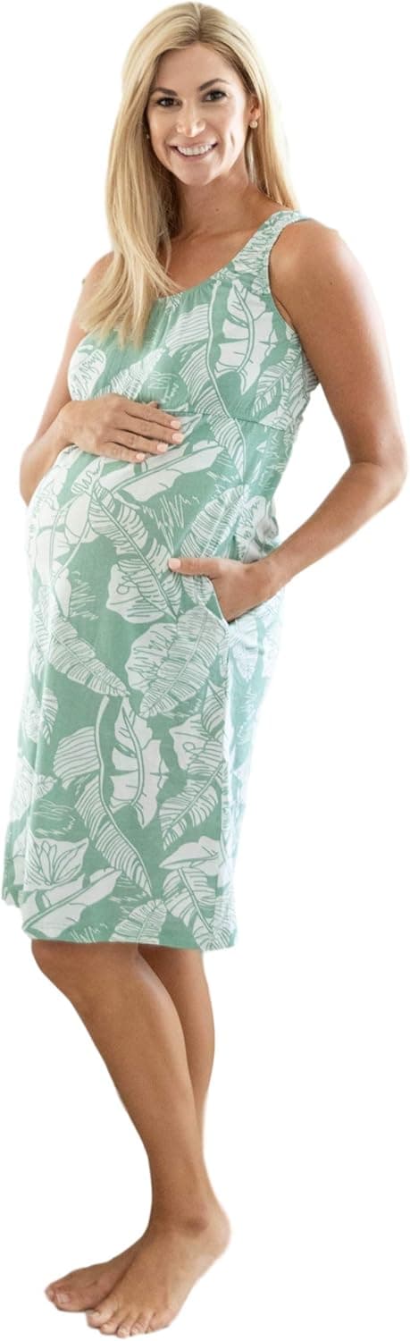 Baby Be Mine 2 in 1 Maternity Nursing Nightgown Nightdress Hospital Bag Must Have, Pregnancy Breastfeeding