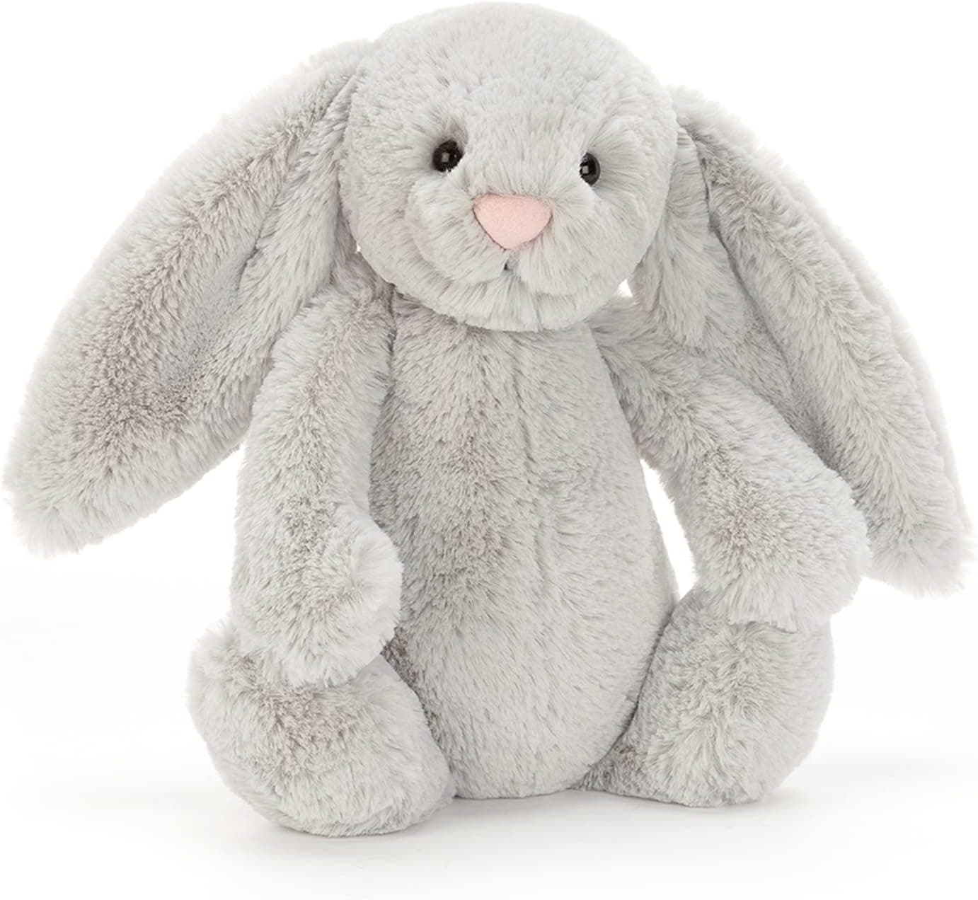 Jellycat Bashful Grey Bunny Stuffed Animal, Medium, 12 inches