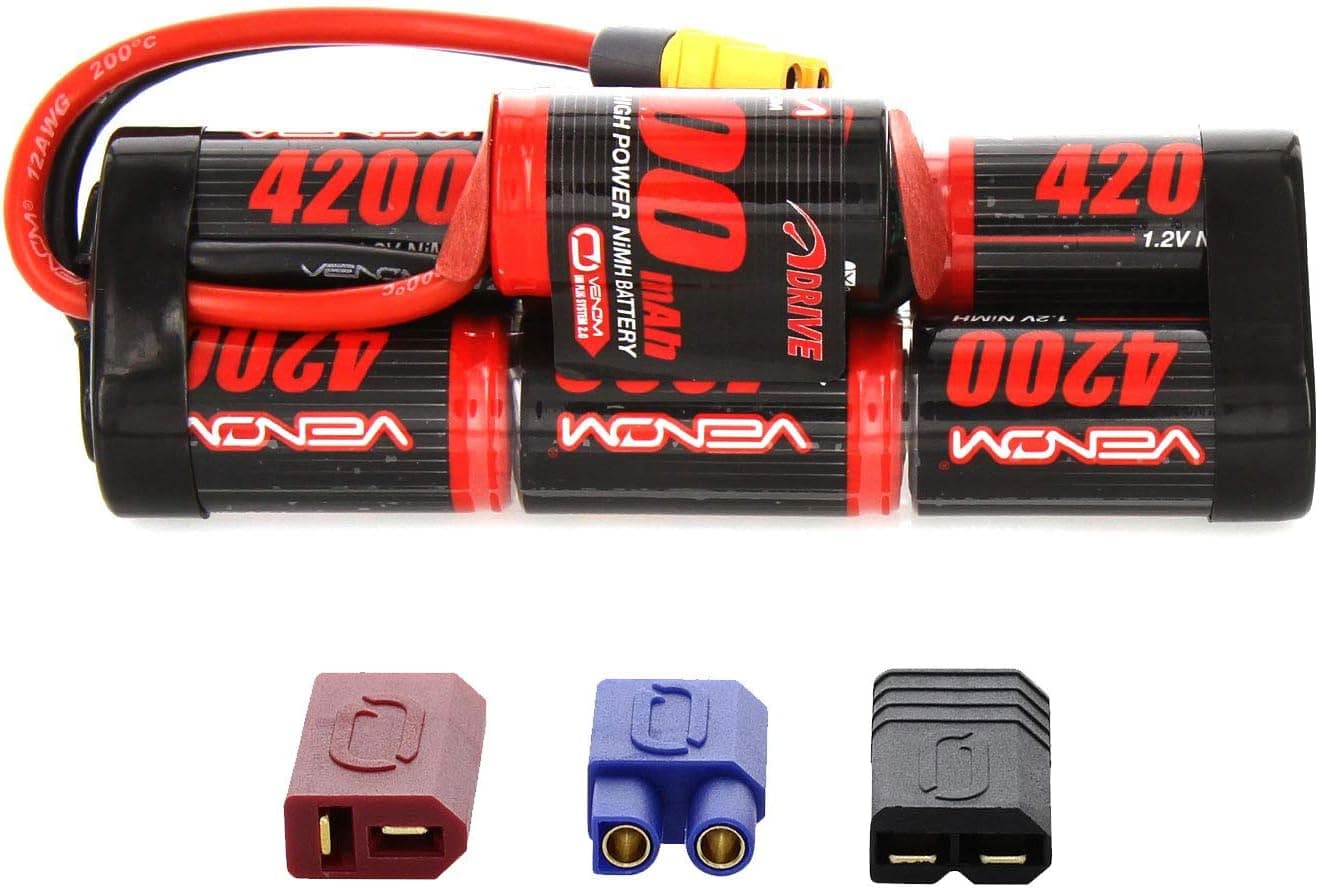 Venom 8.4V 4200mAh 7-Cell Hump Pack NiMH Battery with Universal Plug (EC3/Deans//Traxxas)