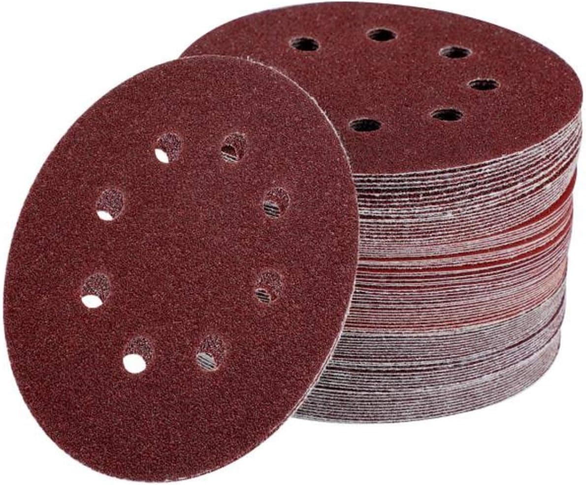 Sanding Discs Hook and Loop Sandpaper 5 Inch 8 Holes Sander Sheets for Random Orbital Sander 60/80/100/120/150/180/240/320 Grits, Pack of 80