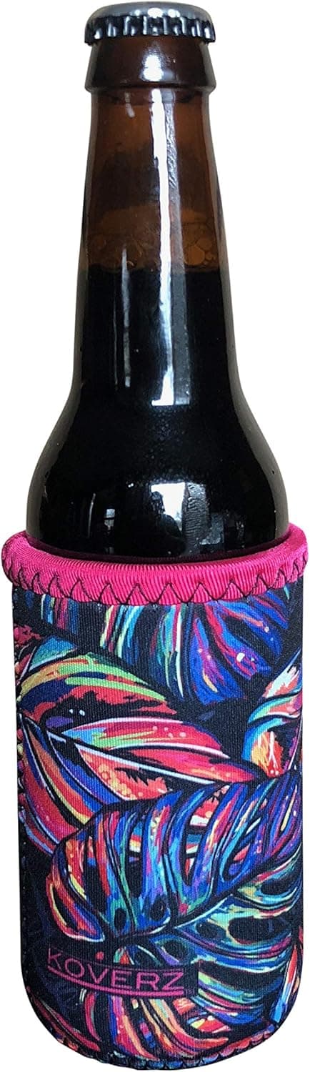 Koverz Neoprene 12 oz. Can/Bottle Coolie Insulator - Choose Your Style! - Tropics