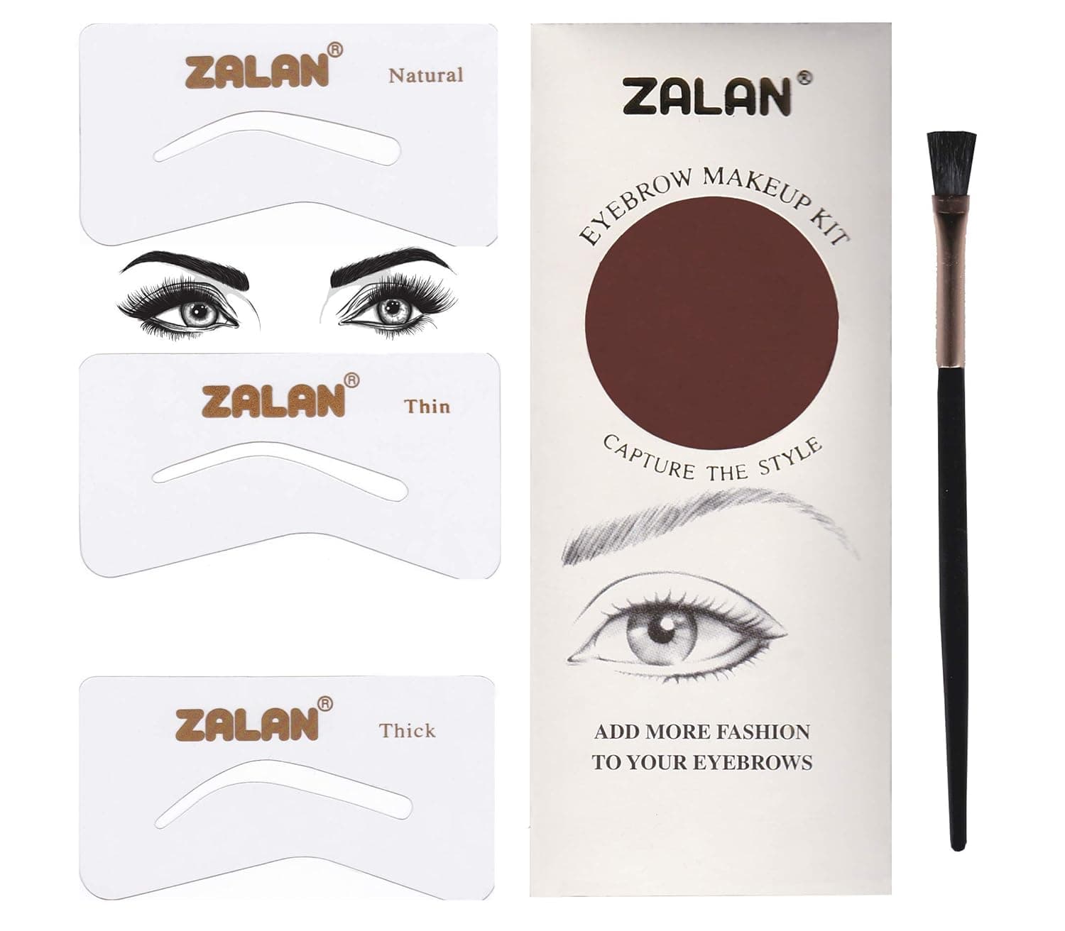 Zalan Cosmetics Eyebrow Makeup Kit - Black