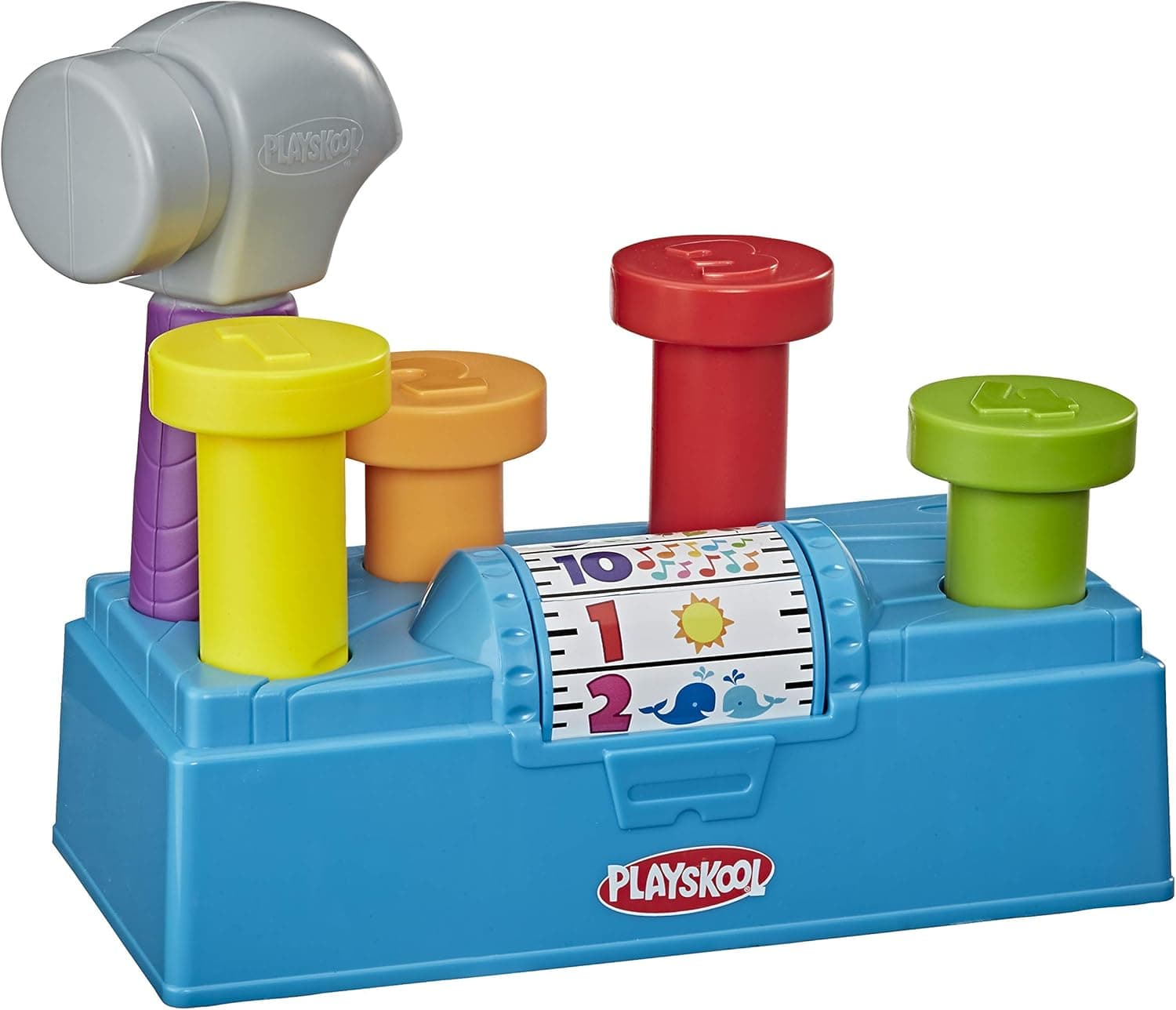 Playskool Tap 'n Spin Tool Bench Activity Toy Toolbox with Hammer for Toddlers 12 Months and Up (Amazon Exclusive) , Blue