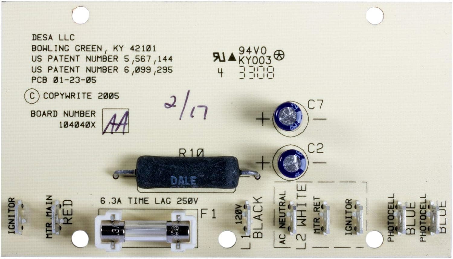104040 Circuit Board replacement for Desa LLC portable kerosene and diesel heaterss