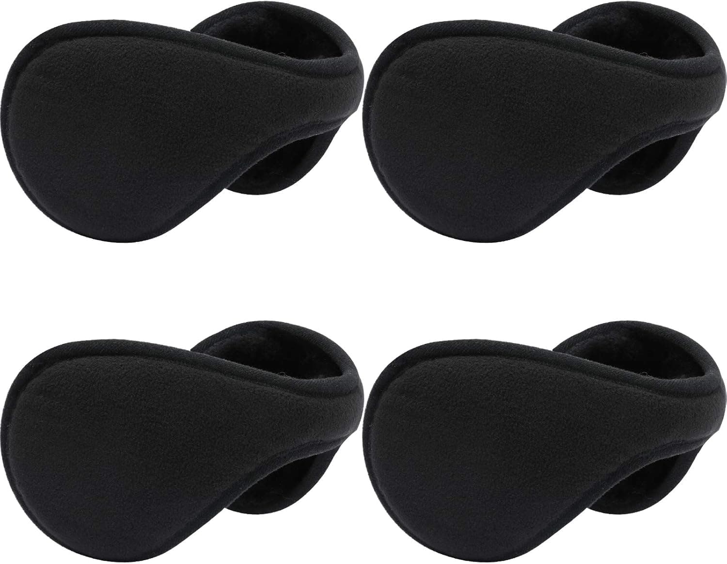 Metog Unisex Foldable Ear Warmers Polar Fleece/kints Winter EarMuffs