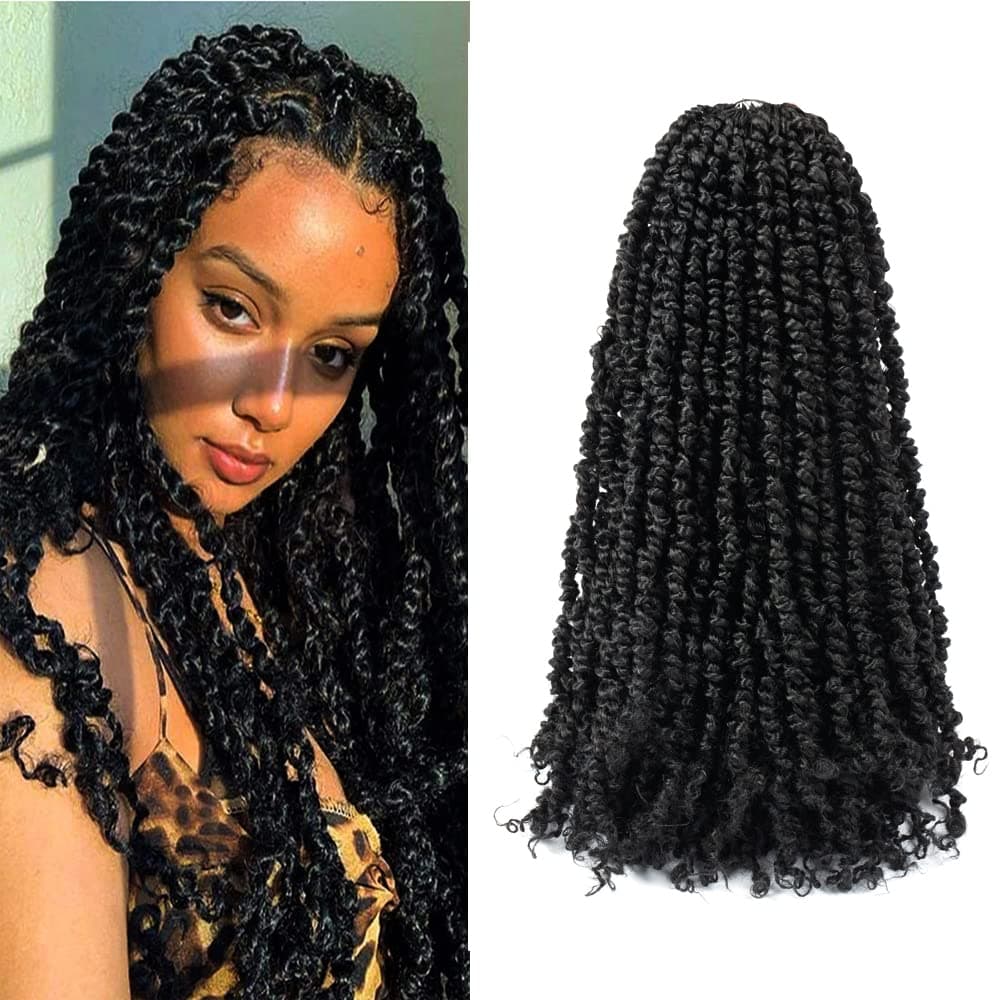 Umylar Passion Twist Crochet Hair 18 Inch Pre-twisted Passion Twist Crochet Hair 8 Packs Pre-looped Passion Twist Braids Crochet Hair For Black Women Synthetic Hair Extension18 Inch (Pack of 8), 1#)