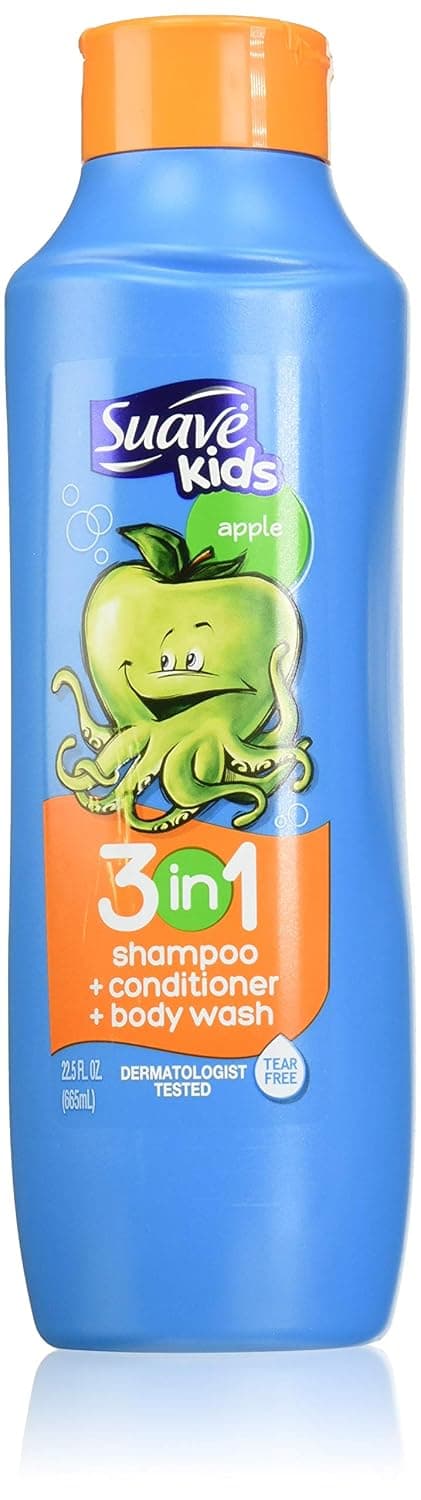 Suave Kids Apple 3-in-1 Shampoo, Conditioner, Body Wash - 22.5 Ounces