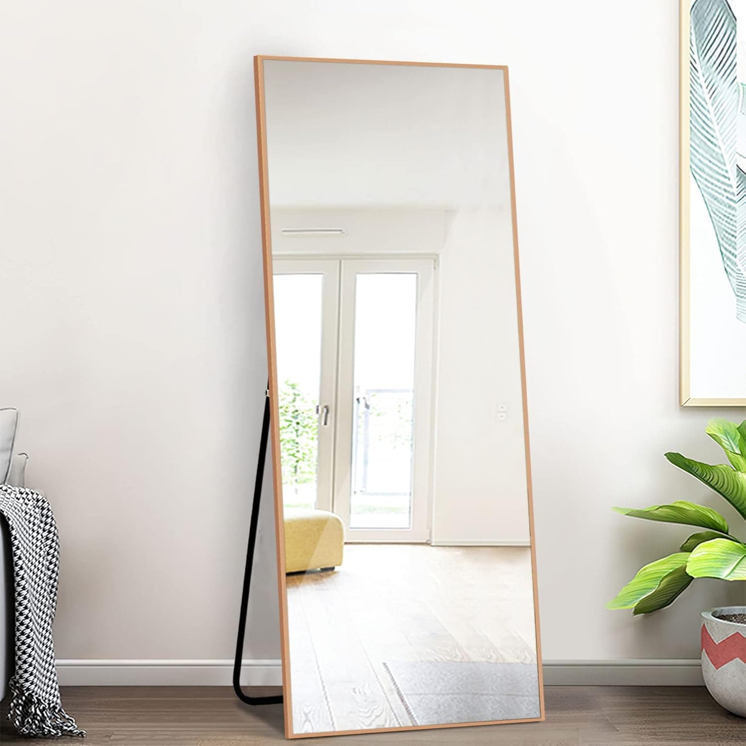NeuType 59"x20" Full Length Mirror Gold Mirror Full Length Body Mirror for Wall Bathroom Mirror Large Floor Mmirror Standing Mirror Floor & Full Length Mirrors Farmhouse Decor Living Room
