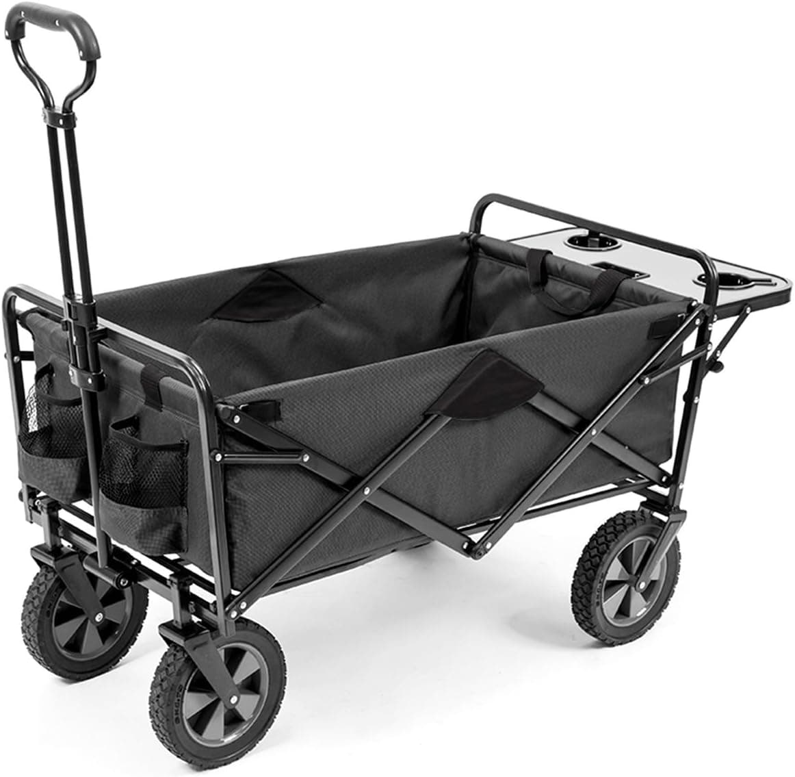 MAC Sports Folding Wagon with Folding Table, Gray