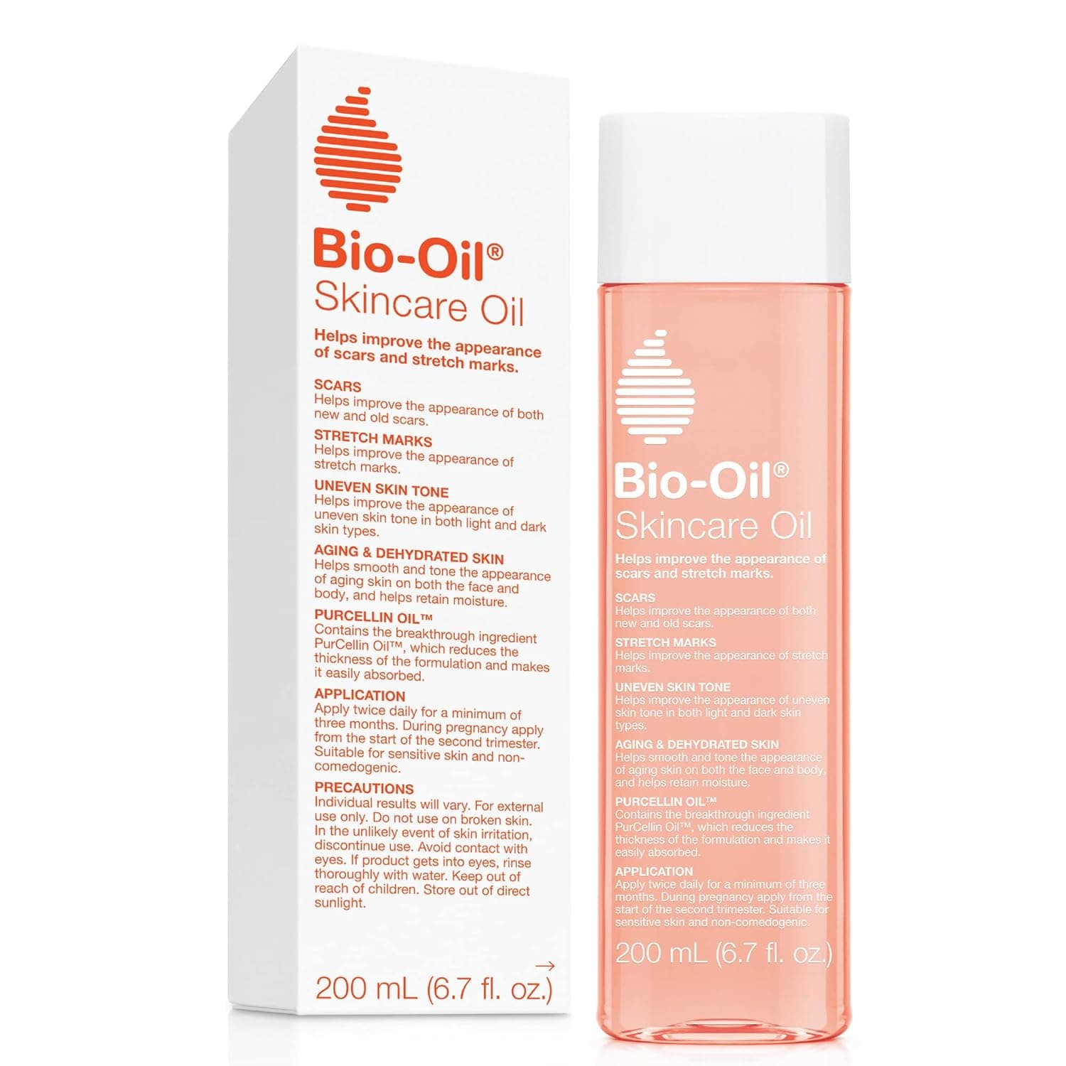 Bio-Oil Skincare Body Oil with Vitamin E, Serum for Scars and Stretchmarks, Face and Body Moisturizer for Sensitive Dry Skin, Dermatologist Recommended, Non-Comedogenic, For All Skin Types, 6.7 oz