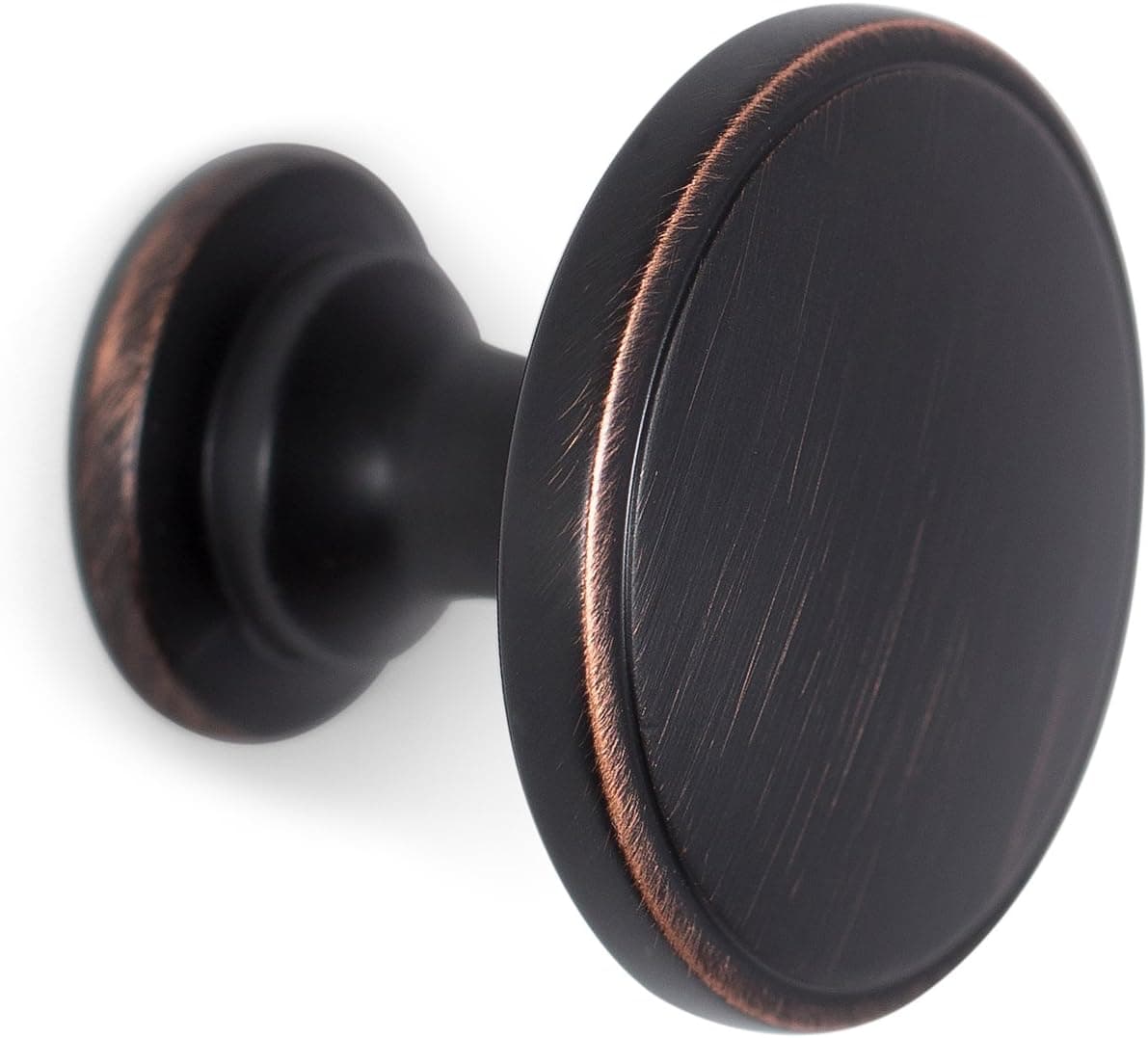 BIRDROCK HOME Large Circle Cabinet Knobs - Oil Rubbed Bronze - 10 Pack - Kitchen Cupboard Furniture Cabinet Hardware Drawer Dresser Pull - 1.75 Inch Diameter