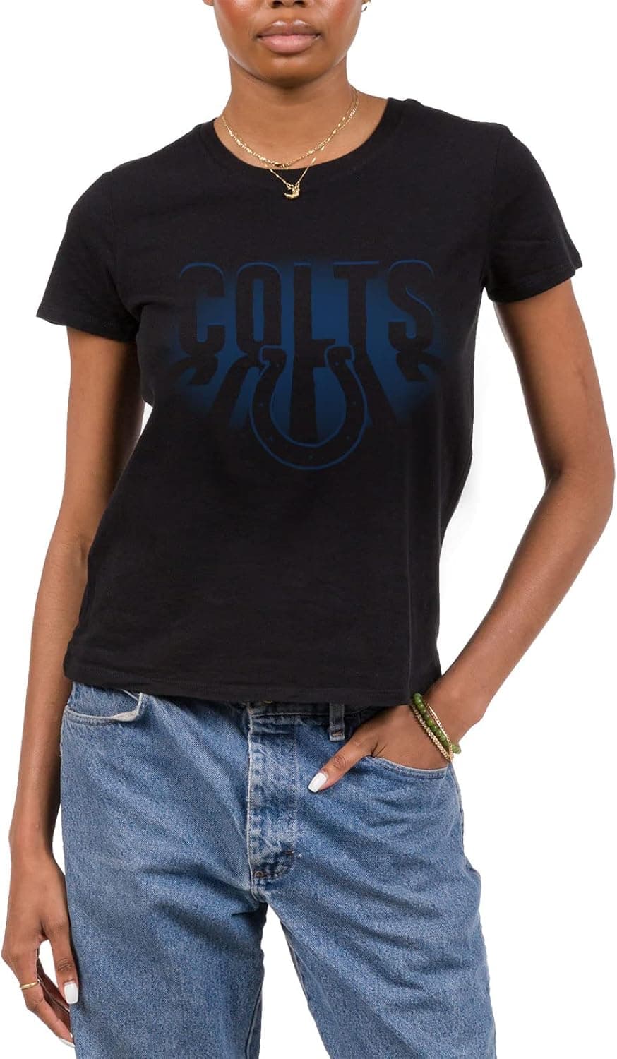 Junk Food Clothing x NFL - Team Spotlight - Short Sleeve Fan Shirt for Women - Lightweight, Tagless, Relaxed Fit
