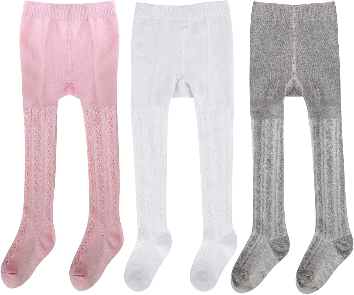 Gellwhu 3 Pairs Baby Girls Tights Toddler Boys Tights Leggings Pantyhose Stockings for Infant