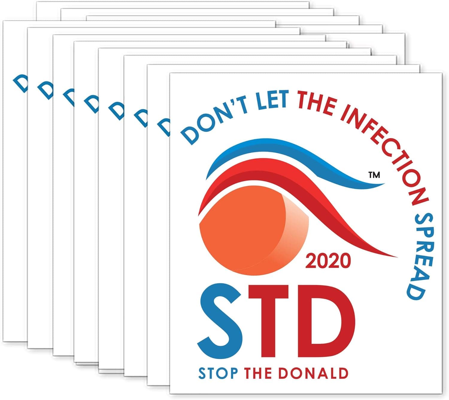 15-Pack - Removable Anti Trump Bumper & Window Stickers (15)