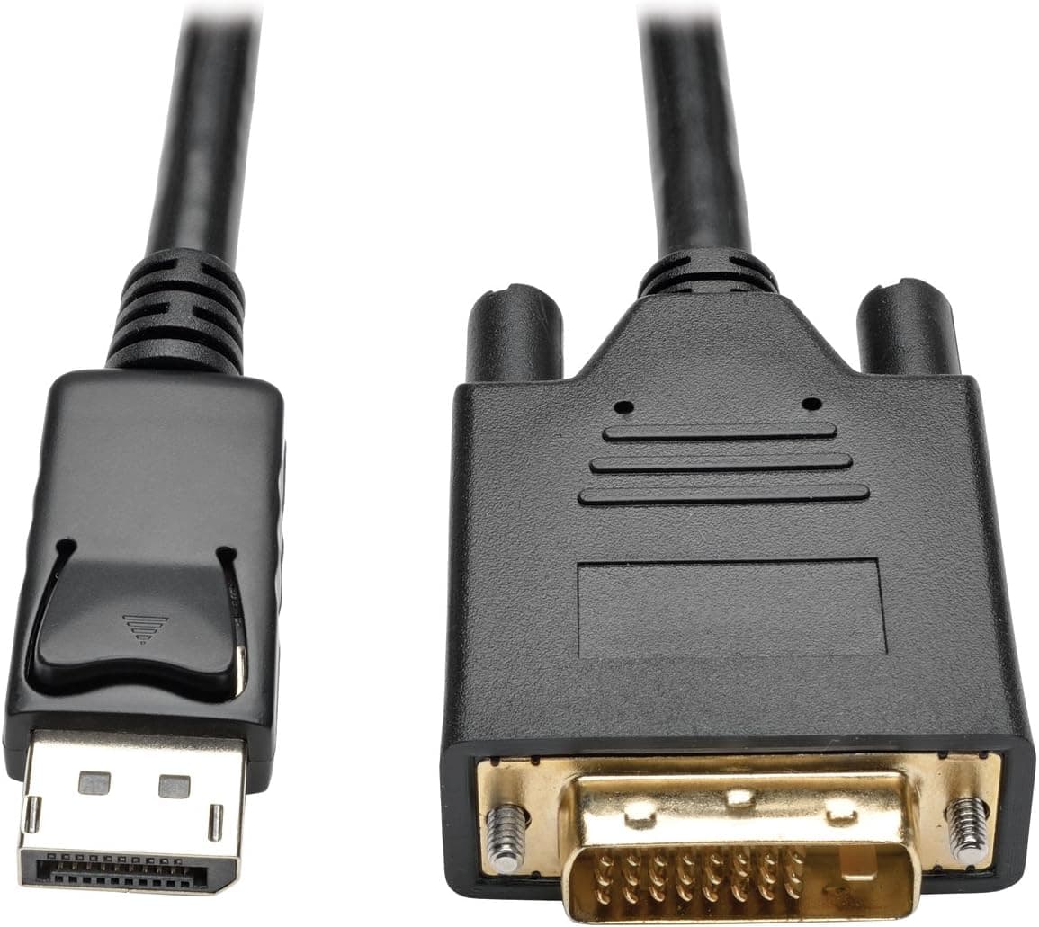 Tripp Lite DisplayPort to DVI Active Cable Adapter, DP 1.2 with Latches, DP to DVI (M/M), DP2DVI, 1080p, 6 ft. (P581-006-V2),Black