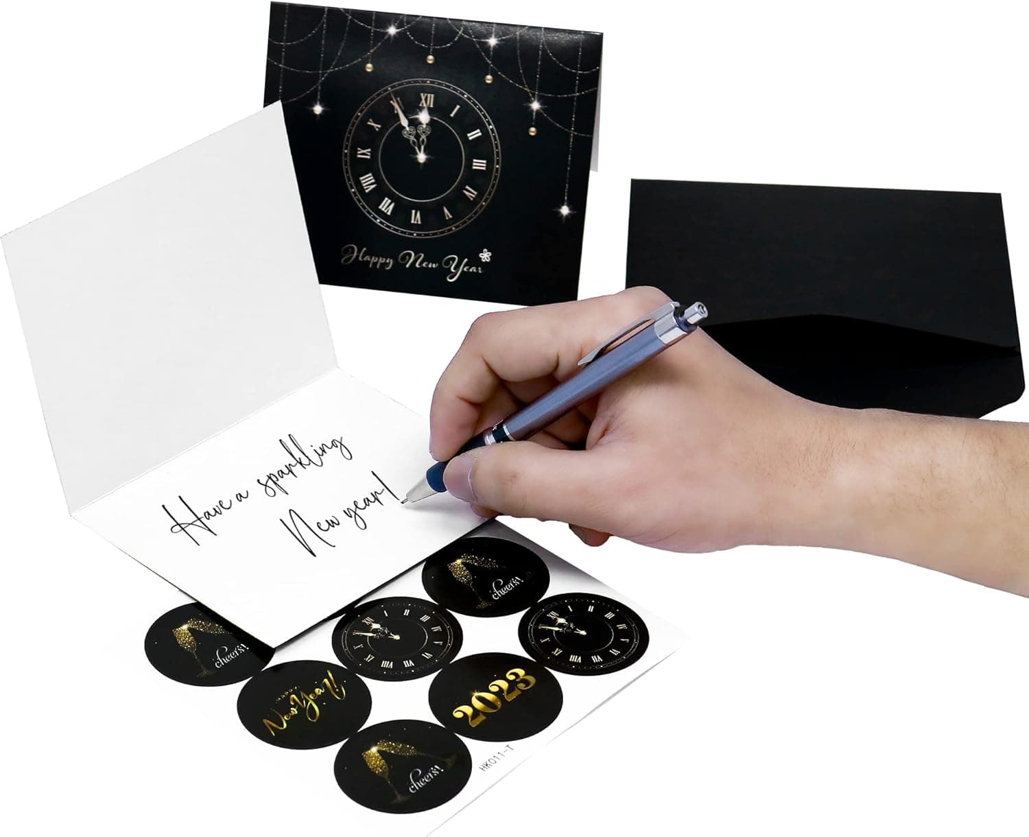 Happy New Year Cards 2023 - 24 Cards of Happy New Year Cards with Envelopes | New Year Greeting Cards | Holiday Cards with Envelopes for Happy New Year Decorations 2023 | New Years Eve Party Supplies