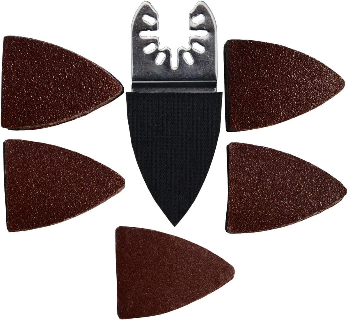 XXGO 51 Pcs Finger Oscillating Multi Tool Sanding Pads Accessories Kits Compatible with Bosch, Chicago, Craftsman, Dremel, Fein, Harbor Freight, Makita, Milwaukee, Porter Cable, Ridgid XG3051A