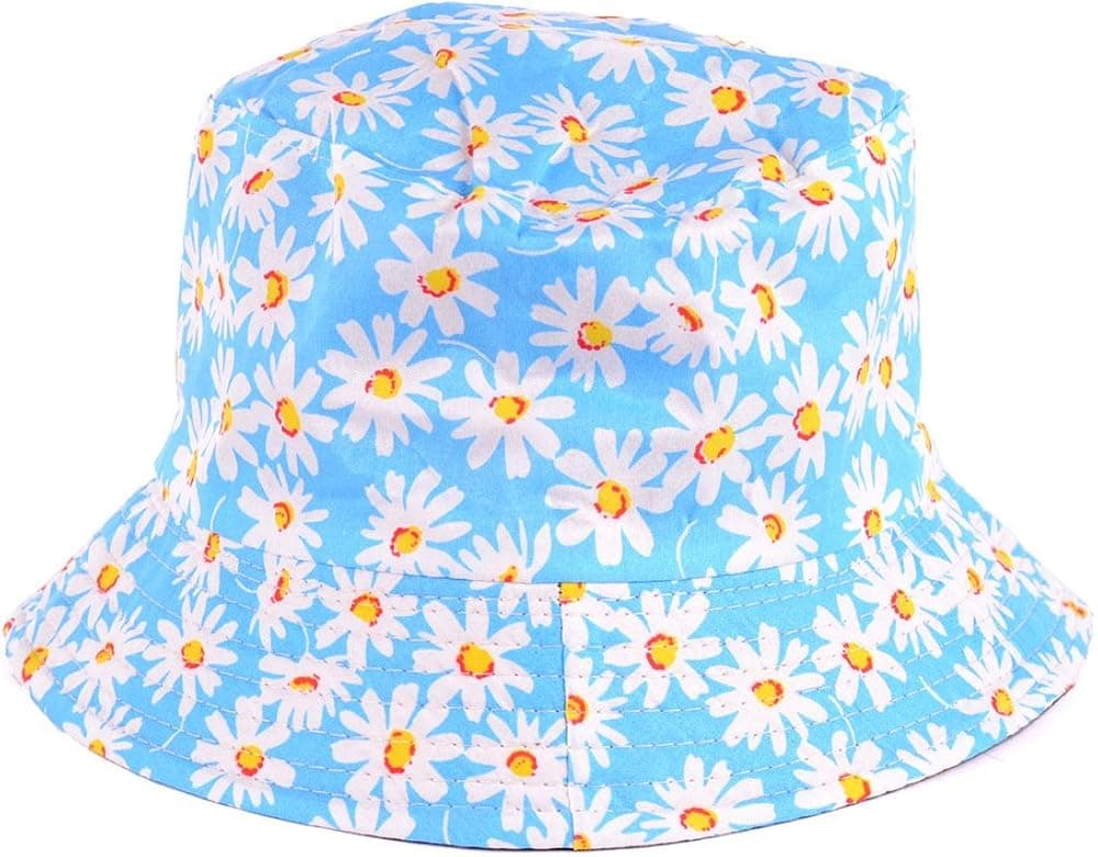 BYOS Unisex Trendy Reversible Print Bucket Hat Packable Outdoor Lightweight Cotton