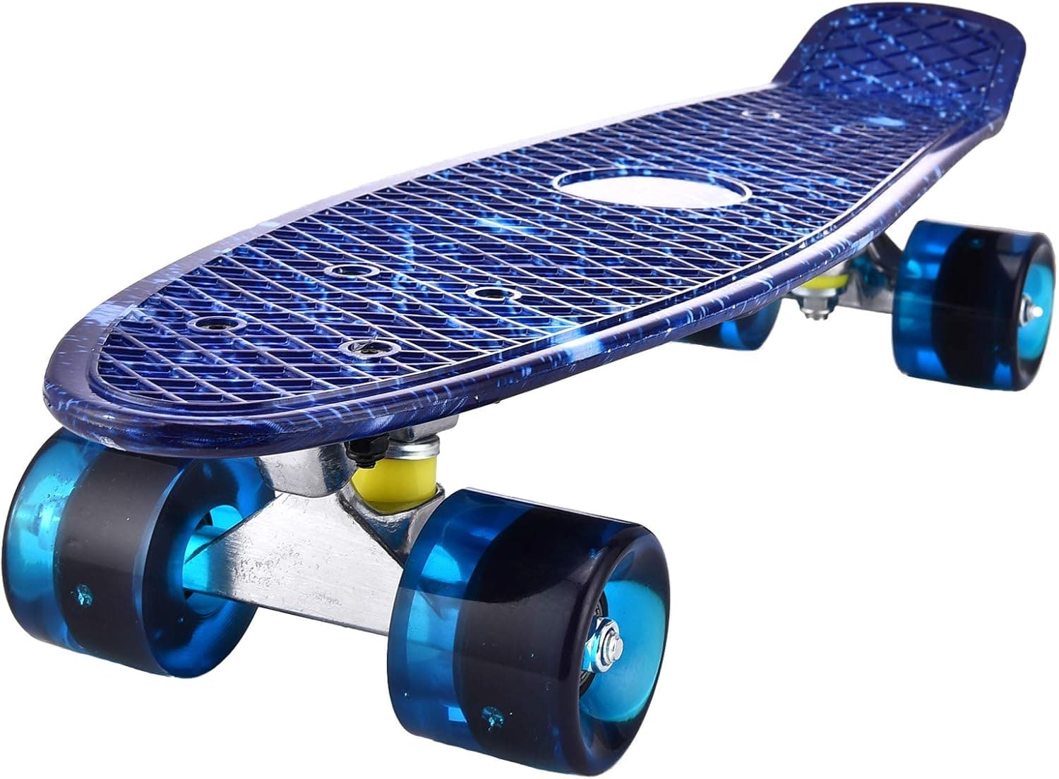 Cruiser Skateboard for Kids Ages 6-12 Completed Skateboards for Youths Boys Kids Girls Beginners, Gift Idea Mini 22" Plastic Skate Board with Colorful LED