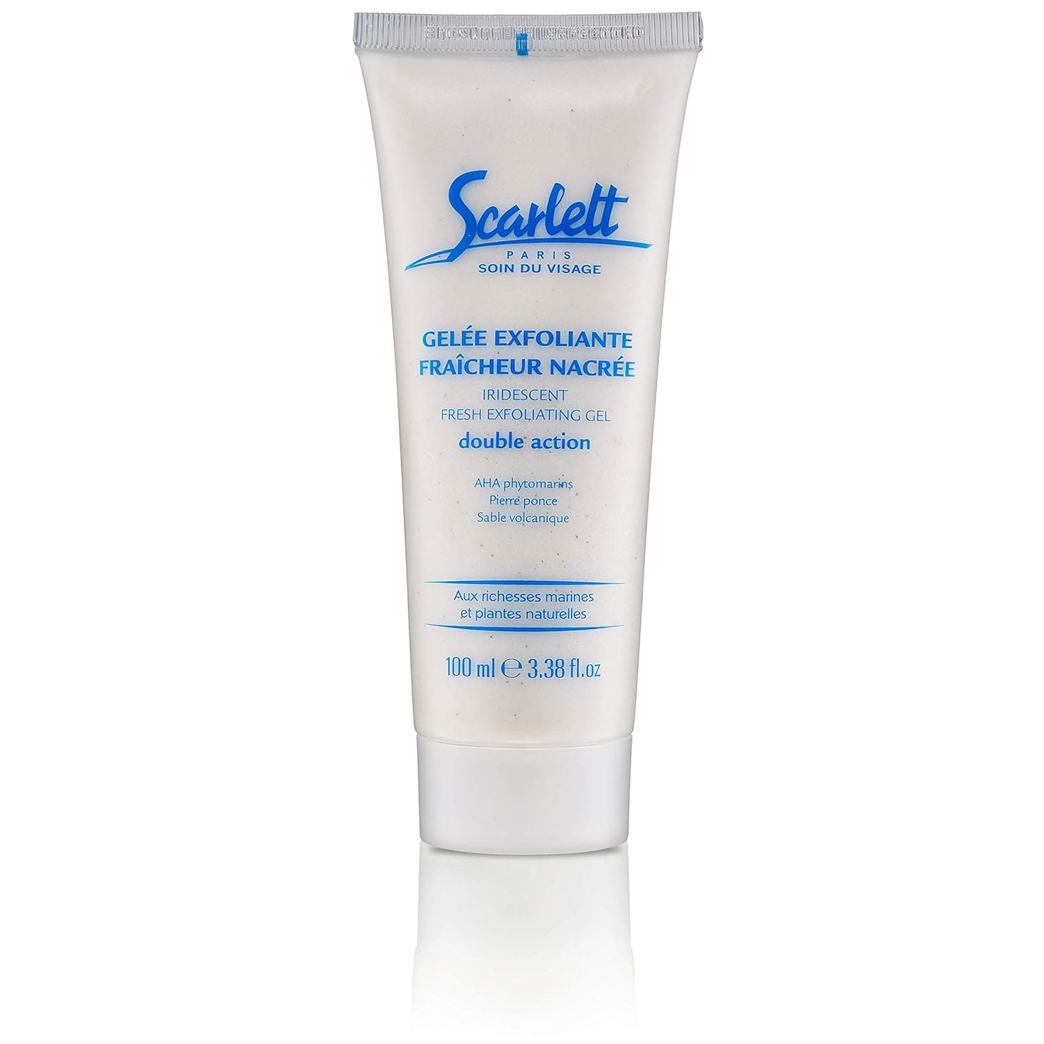 SCARLETT PARIS Iridescent Fresh Exfoliating Gel for Face, Advanced Gentle Non-Abrasive Exfoliating Face Scrub, Dead Skin Remover for Soft Skin, All Natural Skincare Product (3.38 Fl Oz)