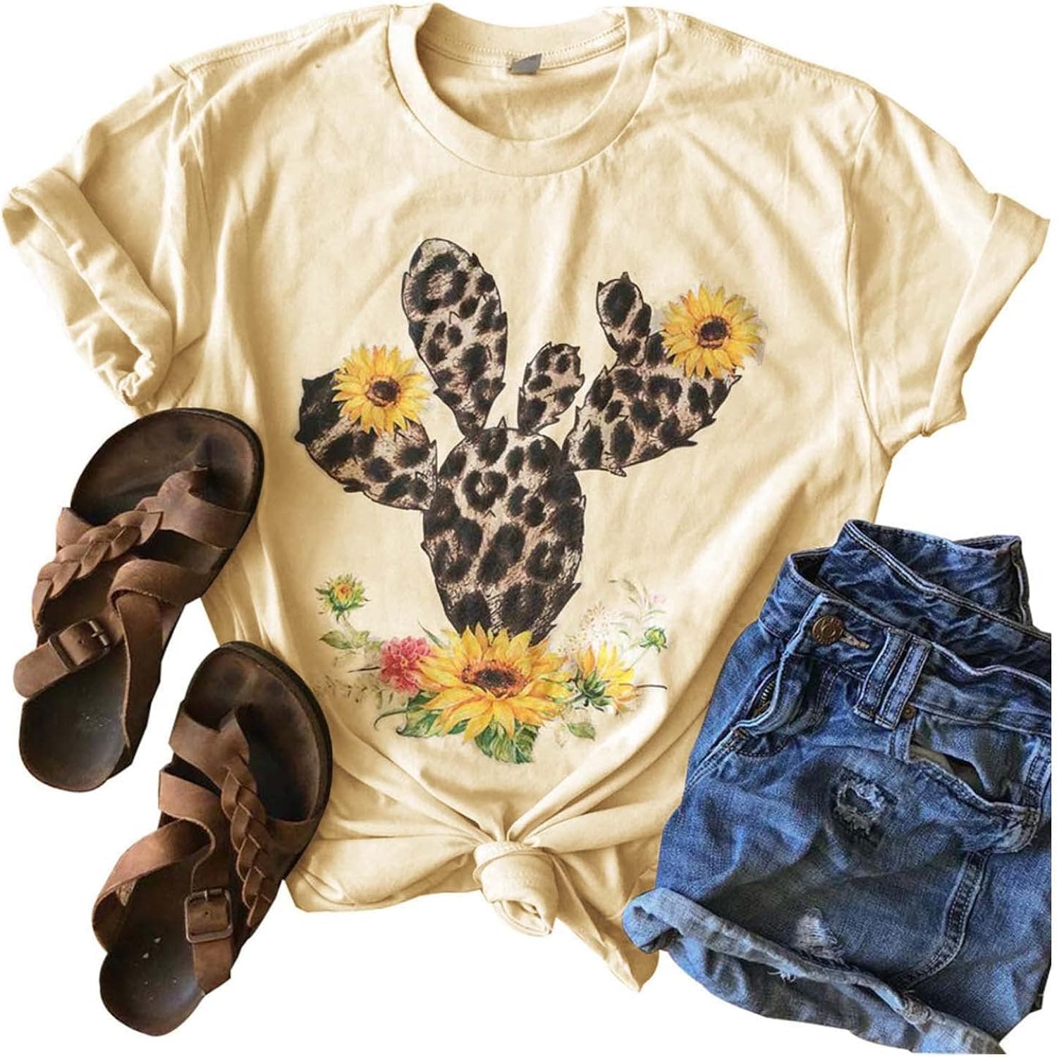 GEMLON Womens Western Graphic Shirts Vintage Cowgirl Country T-Shirts Casual Short Sleeve Tees Tops
