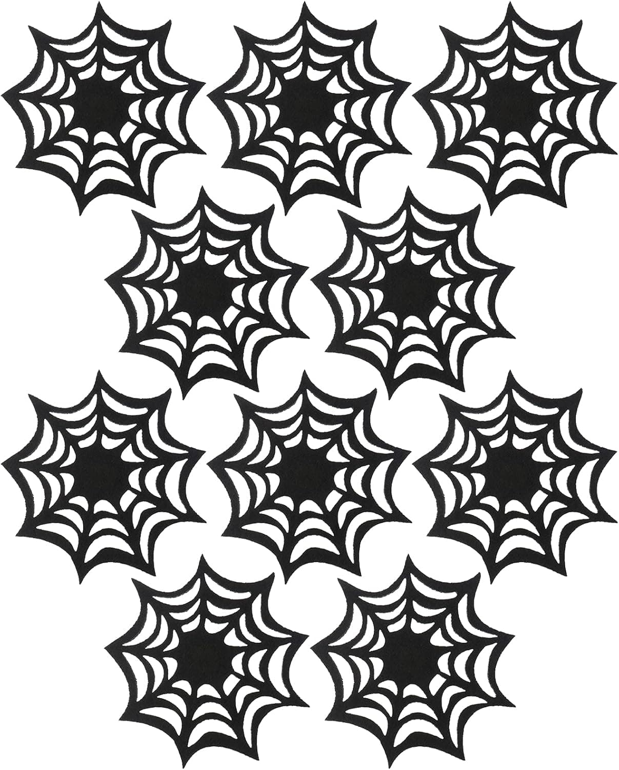 VOSAREA 10pcs Halloween Spider Web Coasters, Decorative Table Placemats Coasters Spider Web Halloween Decoration Supplies