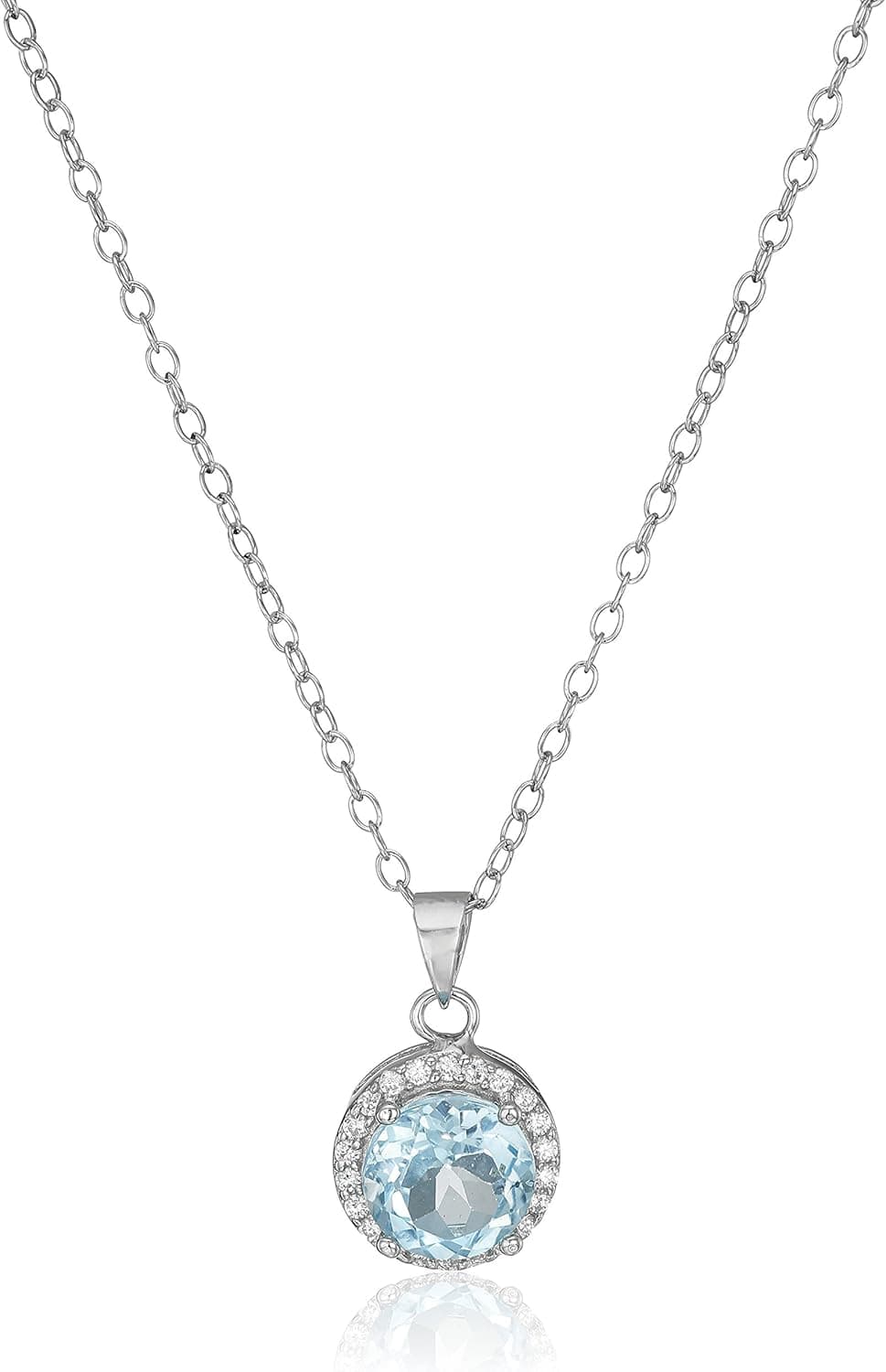 Amazon Collection Sterling Silver 8mm Pendant Necklace