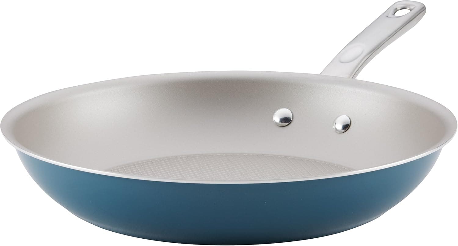 Ayesha Curry Home Collection Nonstick Frying Pan / Fry Pan / Skillet - 12.5 Inch, Twilight Teal Blue