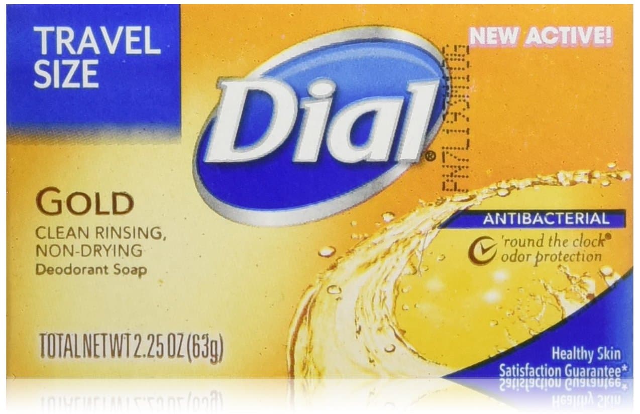 Dial Antibacterial Bar Soap, Gold, 2.25 Ounce, 36 Bars