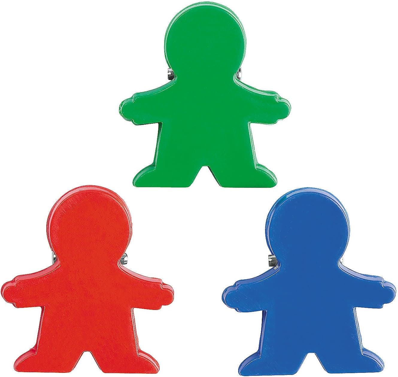 Fun Express Magnetic People Shaped Clips - 12 Pieces - Educational and Learning Activities for Kids