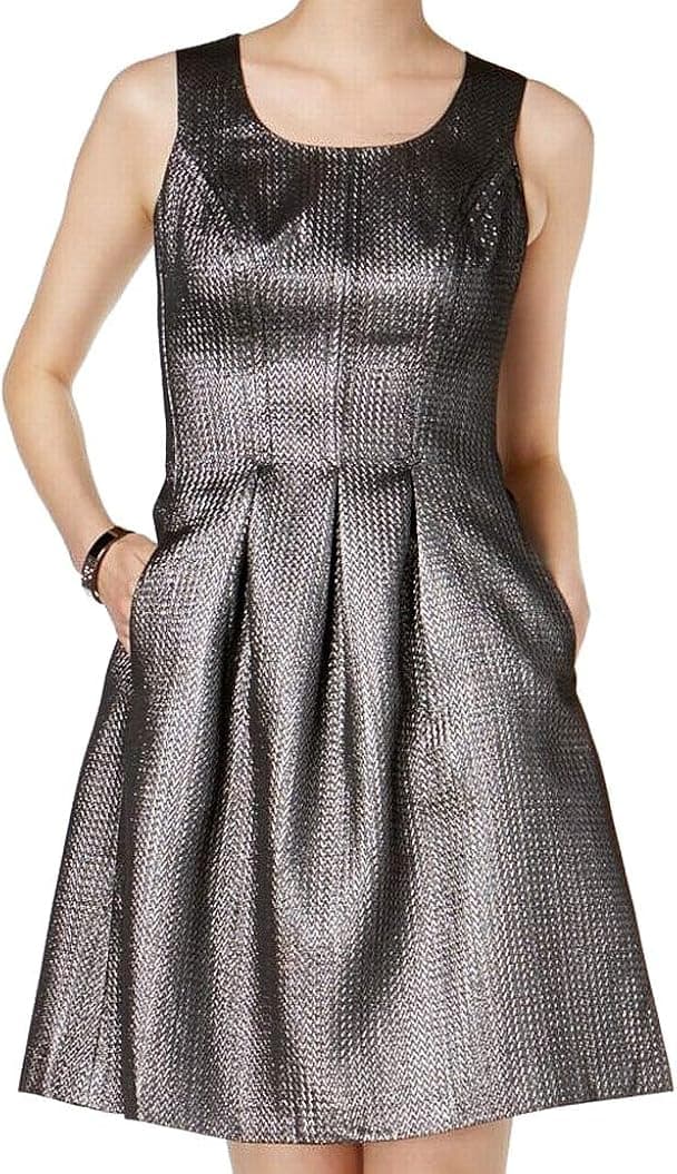 NINE WEST Women's Novelty Metallic Dress