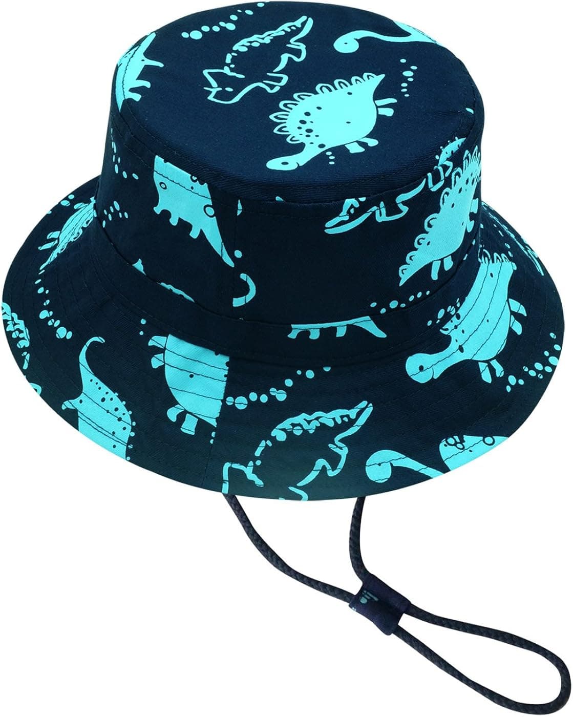 Unisex Baby Sun Hat UPF 50+ Bucket Hat Dinosaur Printing Flatcap with Chin Strap
